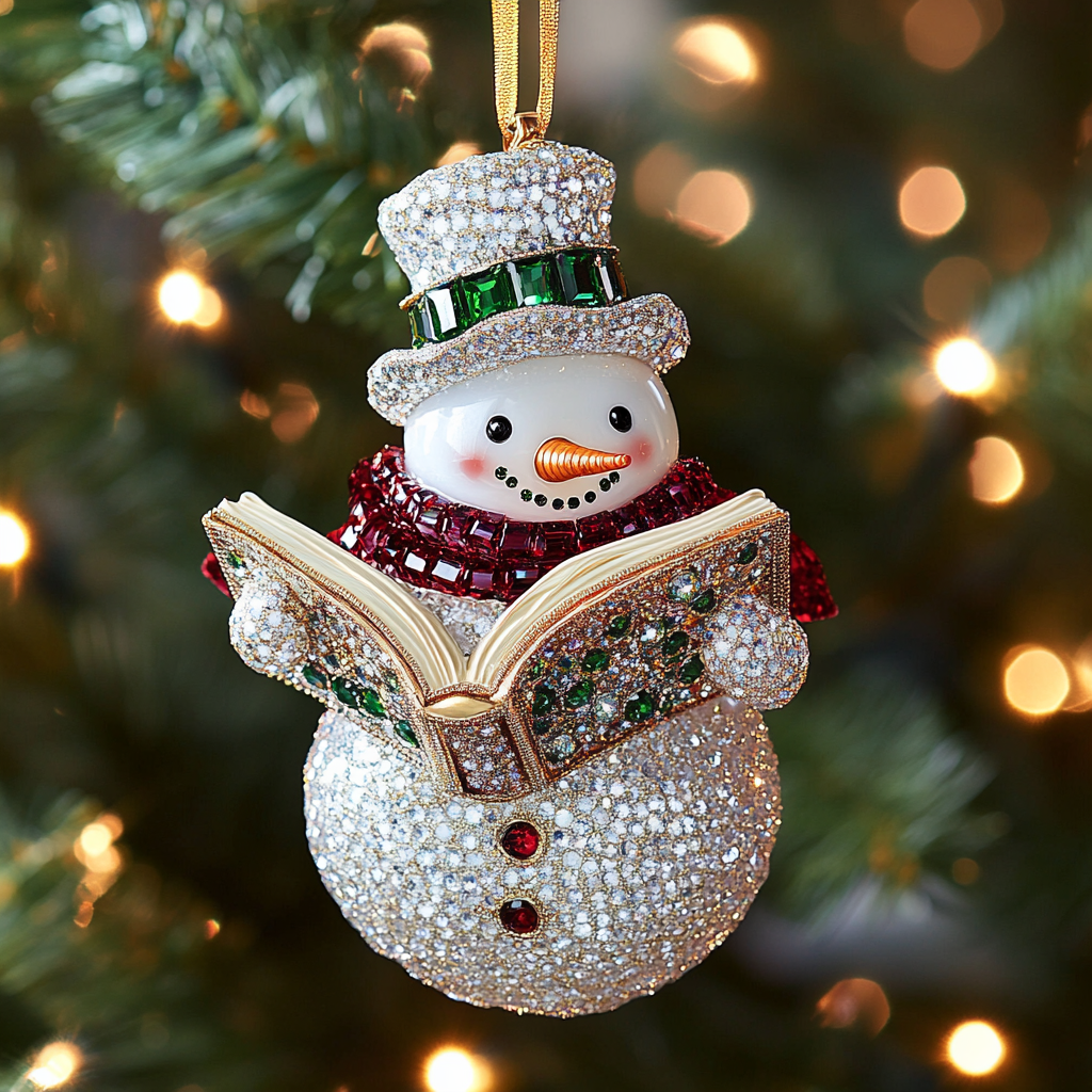 Acrylic Ornament Sparkling Snowman Holiday Joyful Tree Ornament Collection
