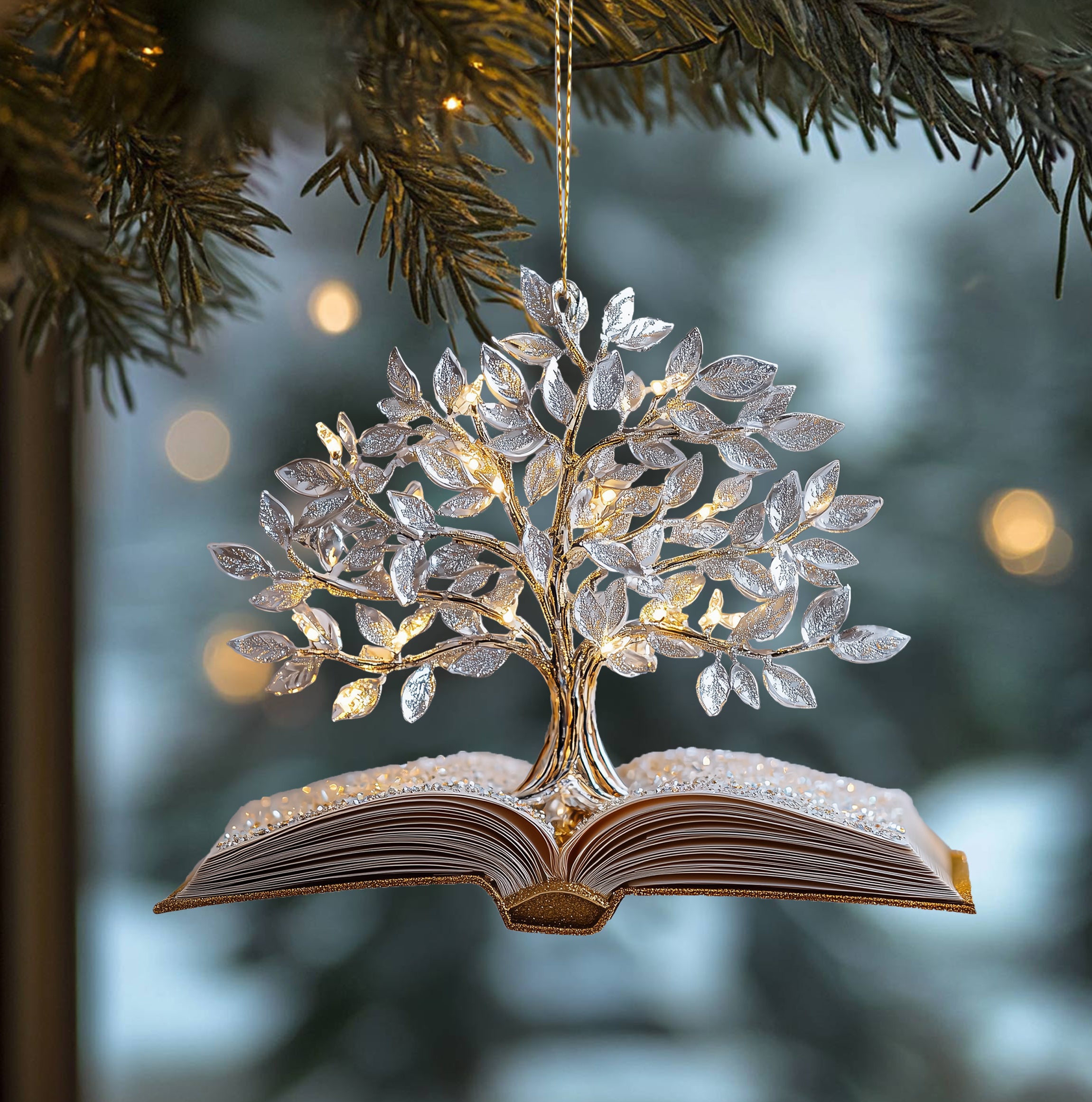 Acrylic Ornament Sparkling Tree Of Knowledge Must-Have Holiday Tree Ornament Thoughtful Merch For Birthday