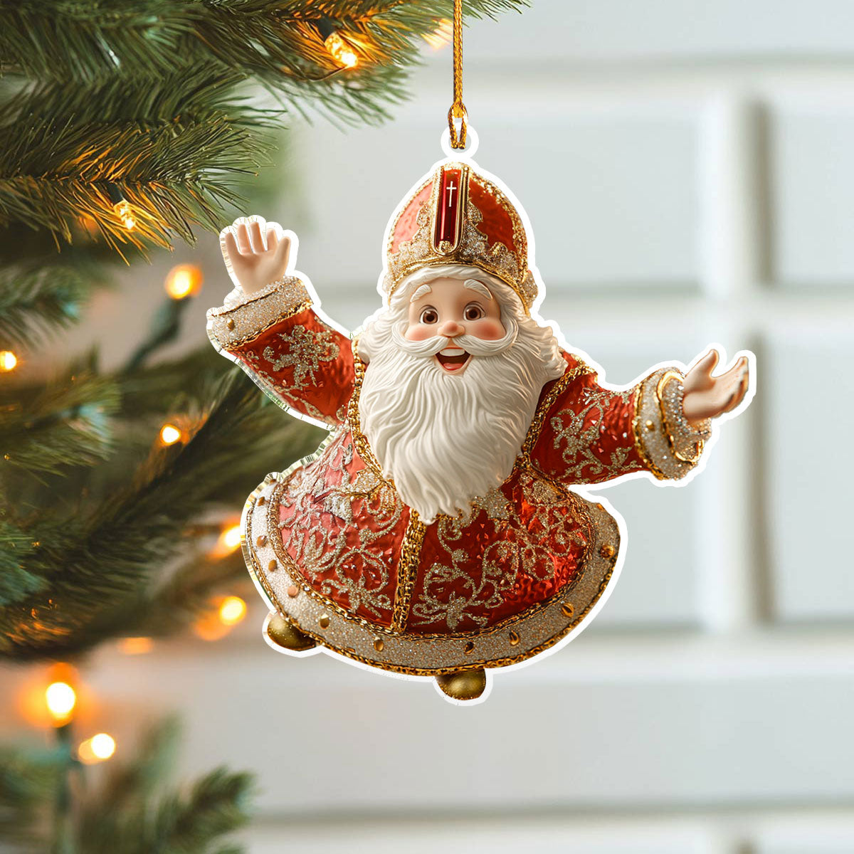 Acrylic Ornament St Nicholas Cheer Unique Merch Ornament Gift