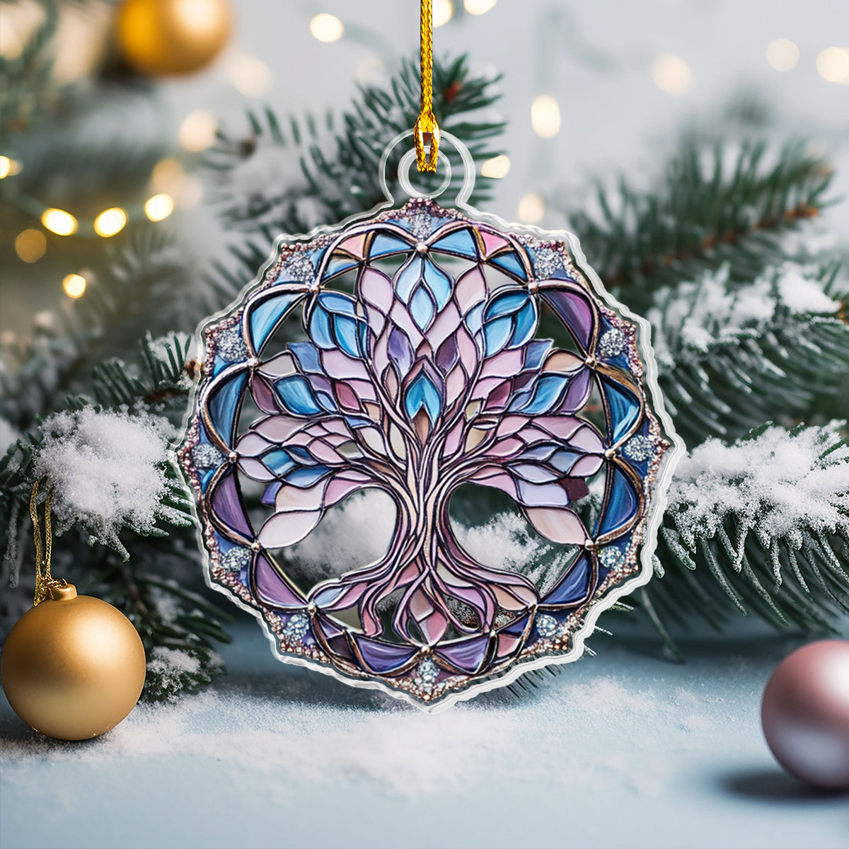 Acrylic Ornament Stained Glass Tree Of Life Unique Keepsake Ornament Gift