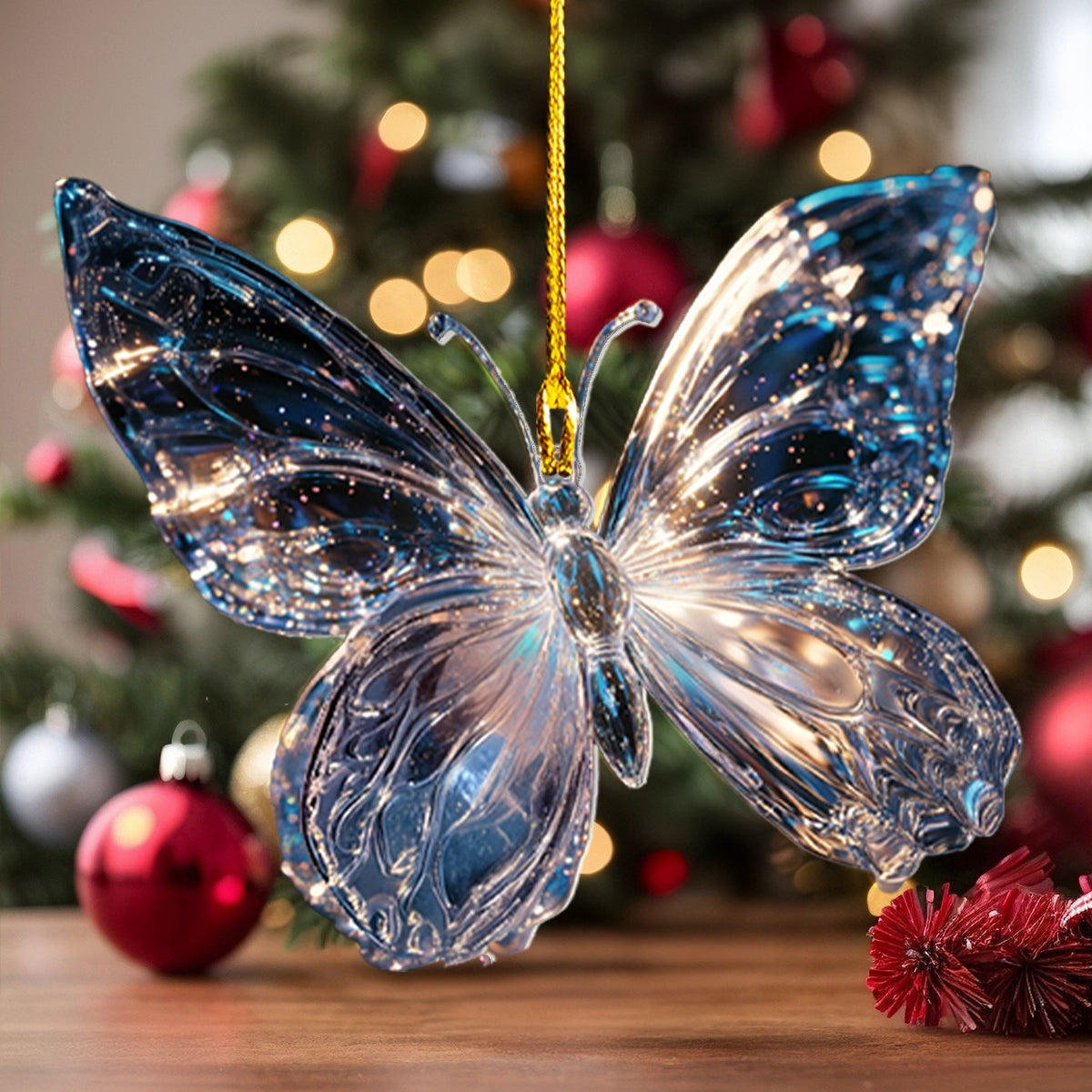 Acrylic Ornament Starlit Serenity Butterfly Must-Have Holiday Tree Ornament