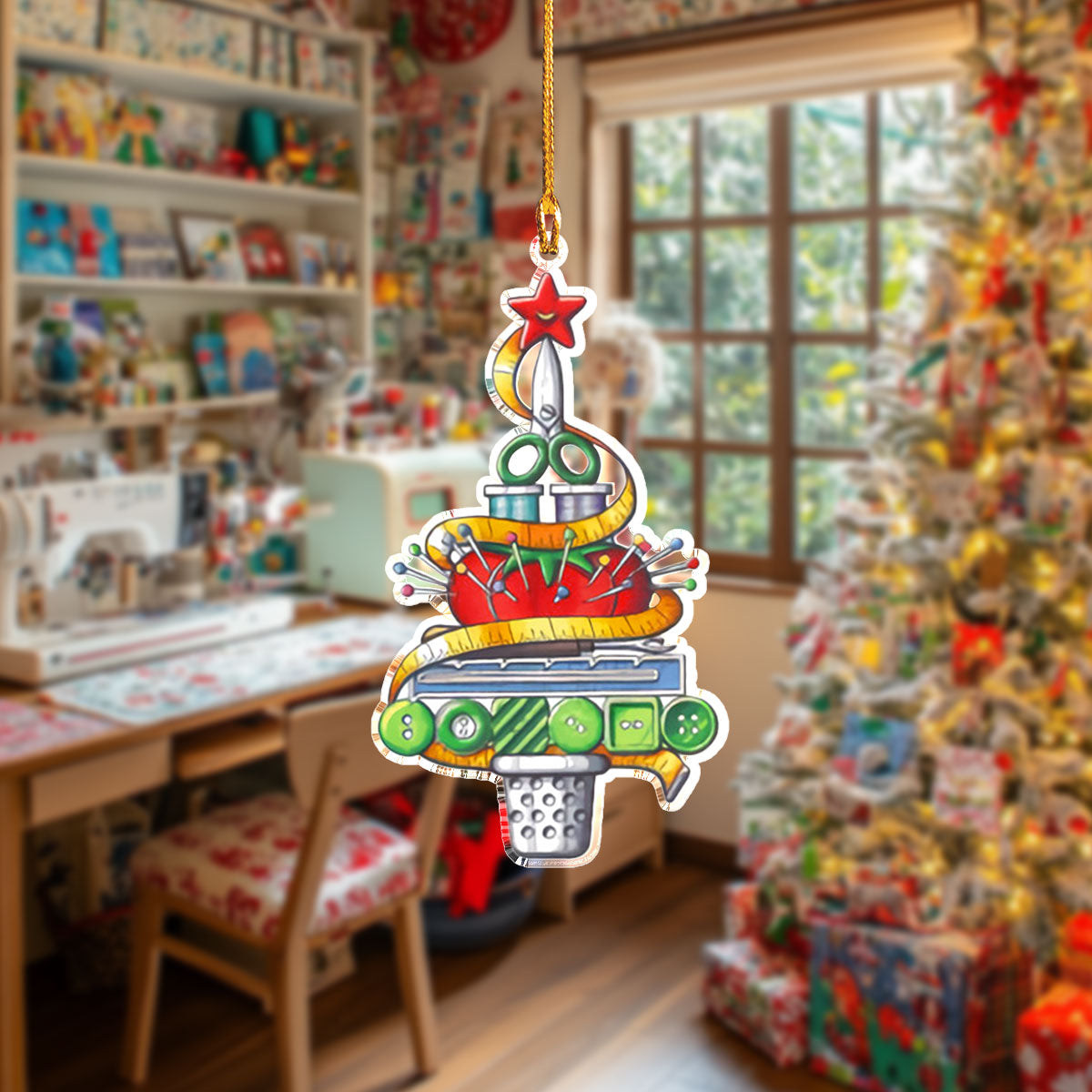 Acrylic Ornament Stitching Joy Beautiful Christmas Ornament