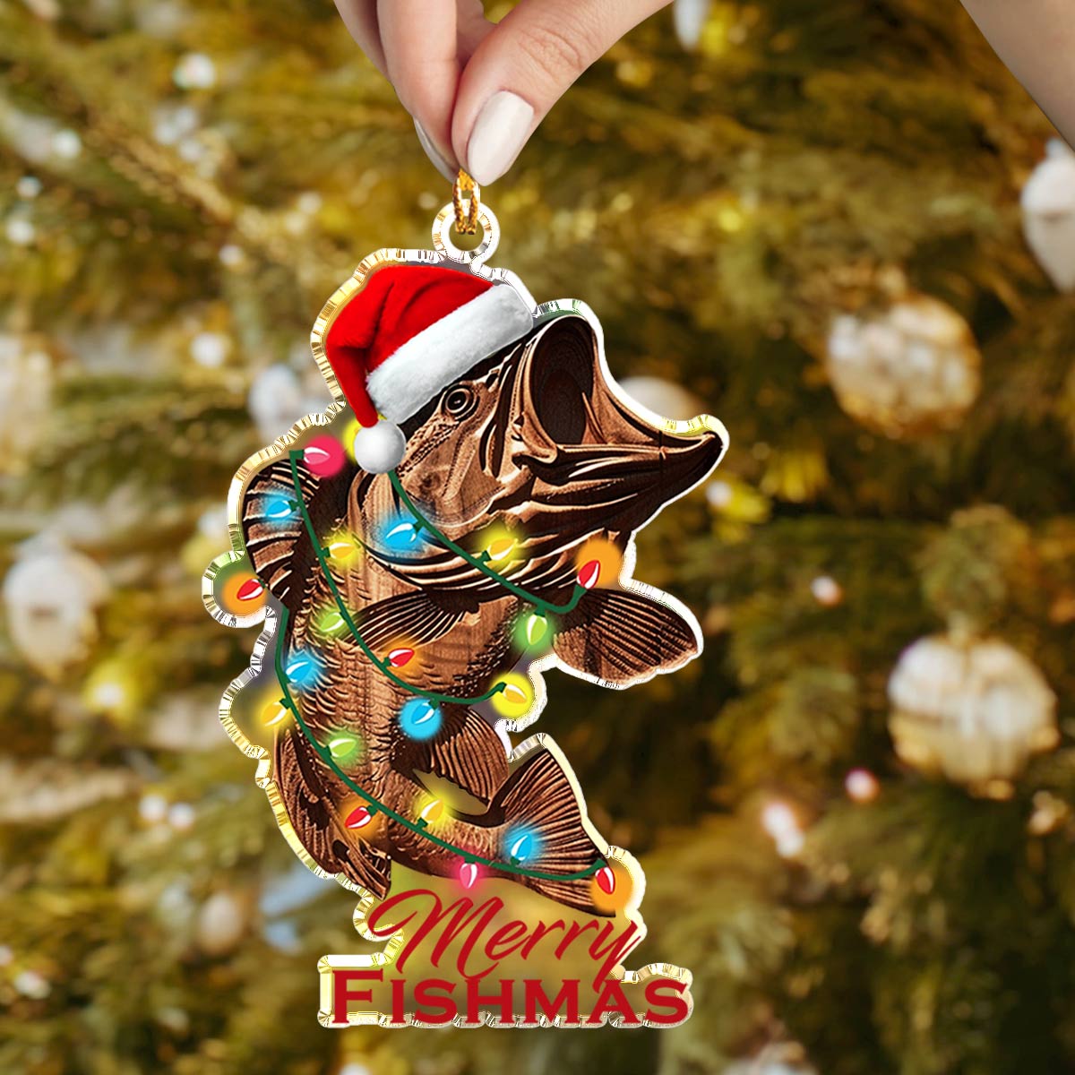 Acrylic Ornament Stunning Merry Fishmas Perfect Ornament Gift For Her Unique Keepsake Ornament Gift