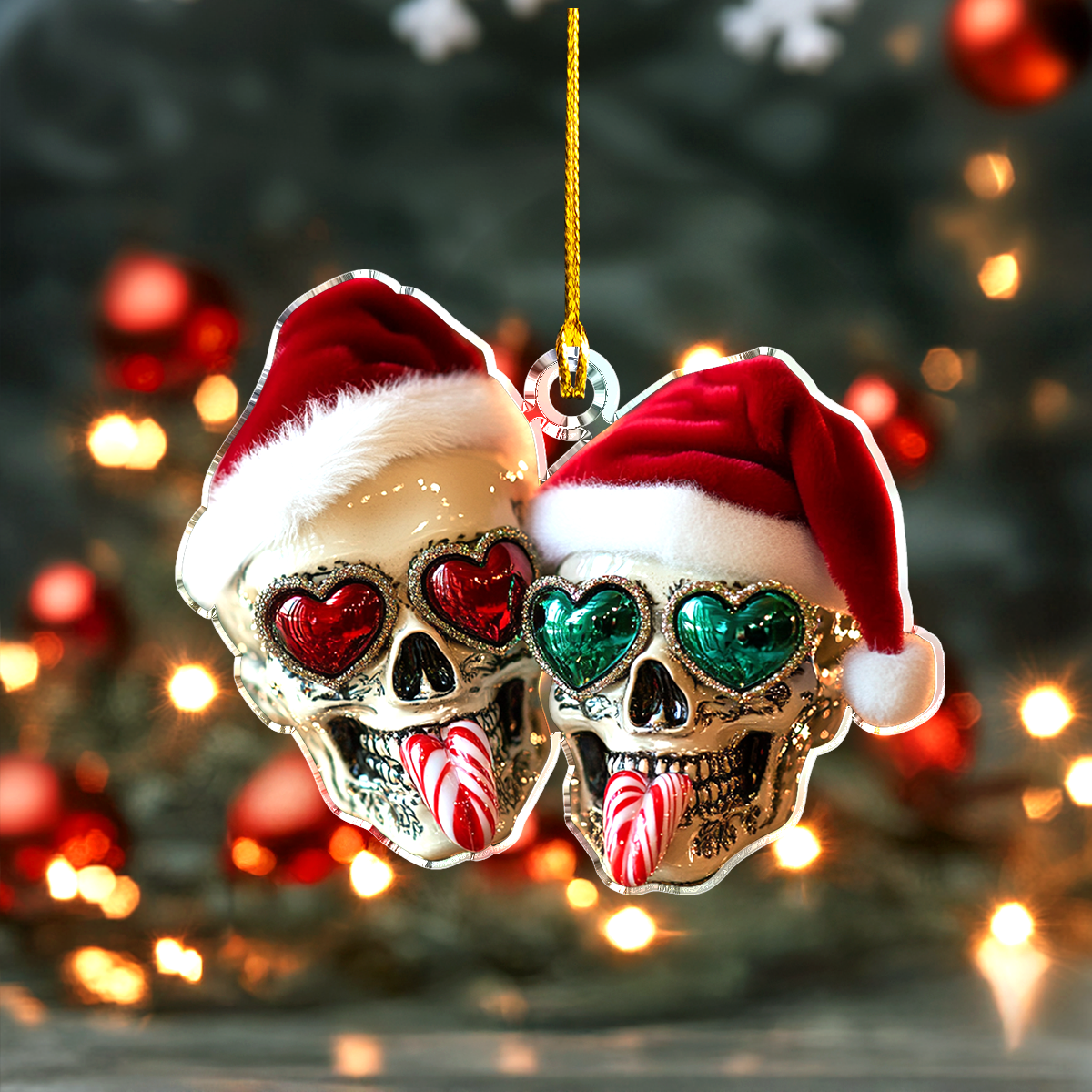 Acrylic Ornament Sweet Psycho Christmas Gothic Festive Merch Ornament Design