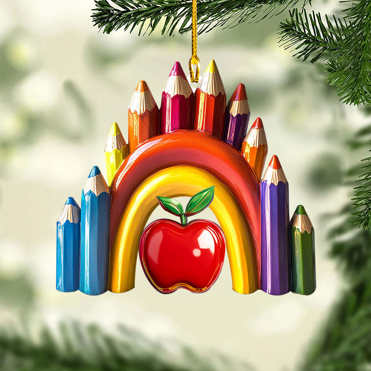 Acrylic Ornament Teachers Rainbow Bloom Thoughtful Ornament For Dad