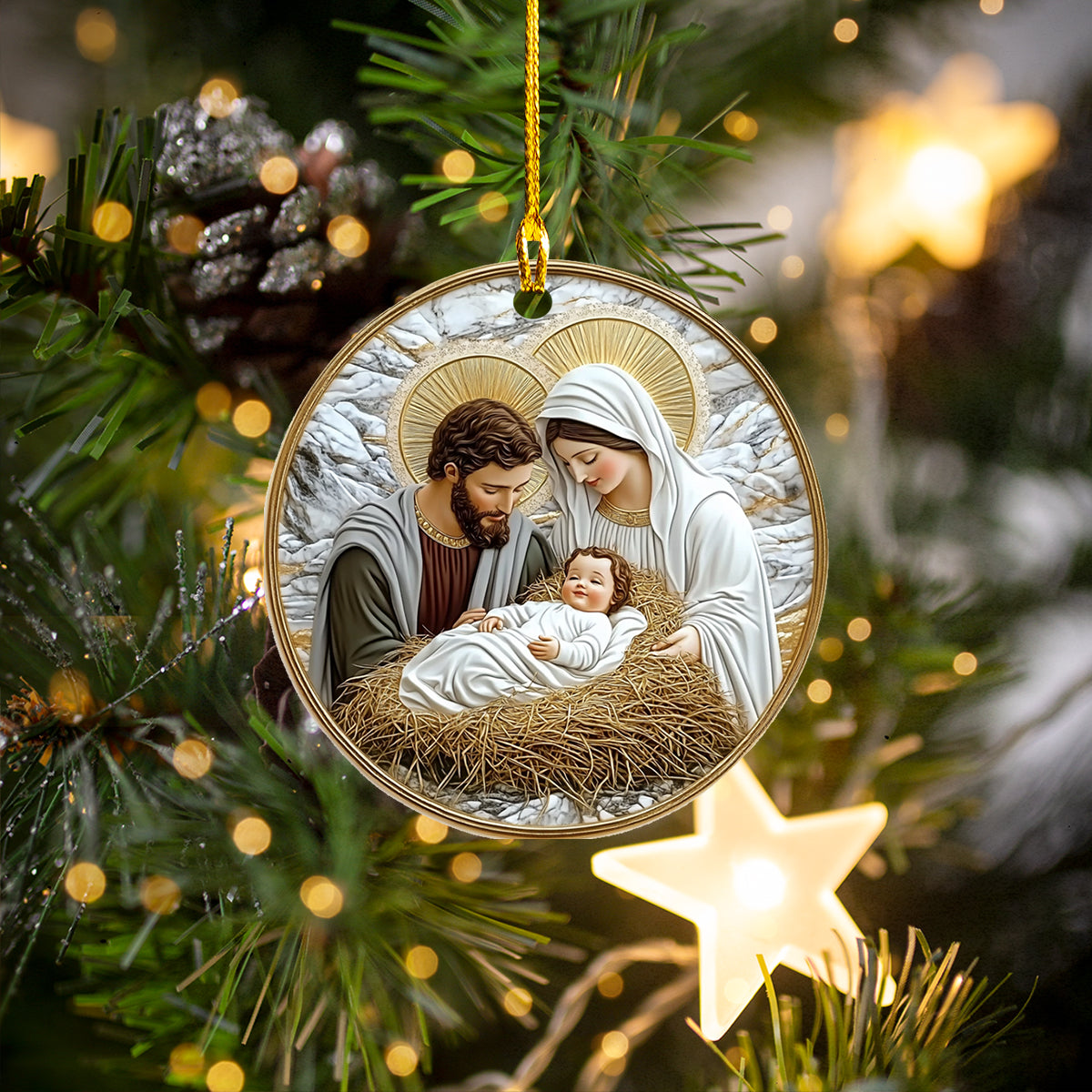 Acrylic Ornament The Holy Family Memorable Family Ornament