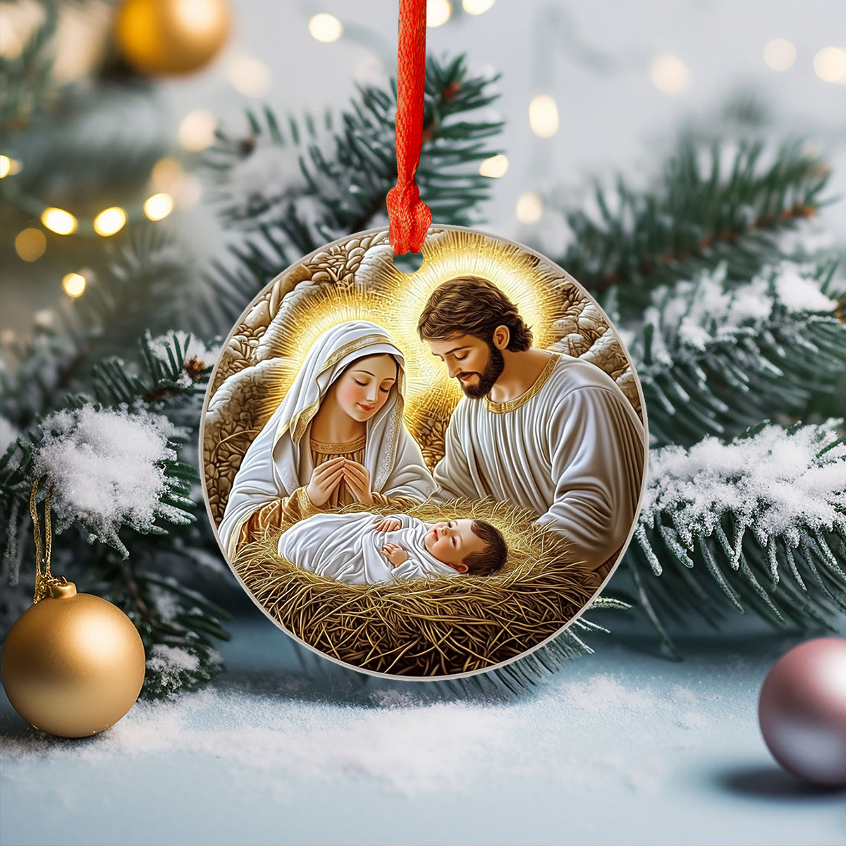 Acrylic Ornament The Nativity Scene Lovely Ornament Gift For Him