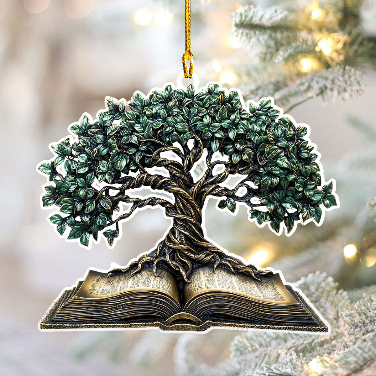 Acrylic Ornament Tree Of Knowledge Life Stylish Holiday Ornament Design