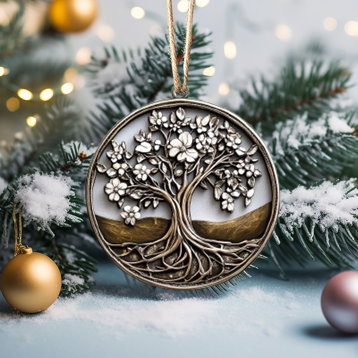 Acrylic Ornament Tree Of Life Four Seasons Collection Cozy Wearable Merch Keepsake Charming Holiday Home Decoration