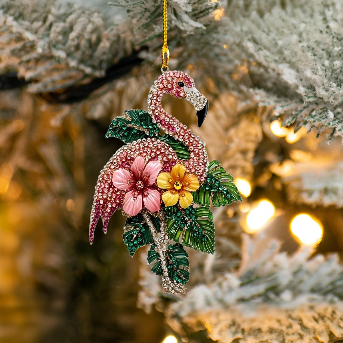 Acrylic Ornament Tropical Glam Flamingo Perfect Ornament Gift For Her