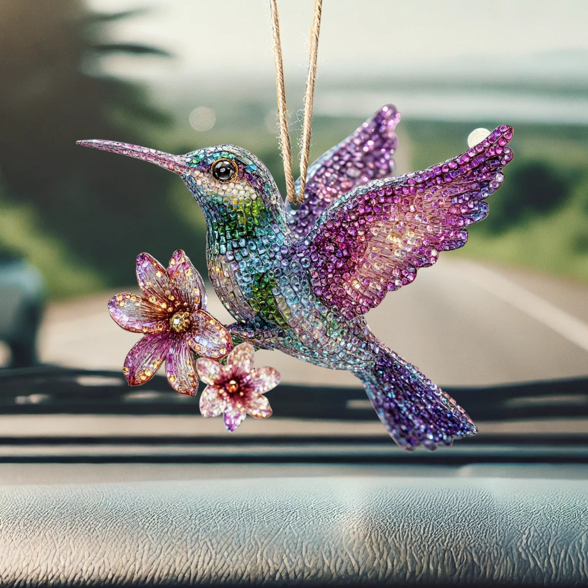 Acrylic Ornament Twilight Bloom Hummingbird Magical Christmas Spirit Ornament