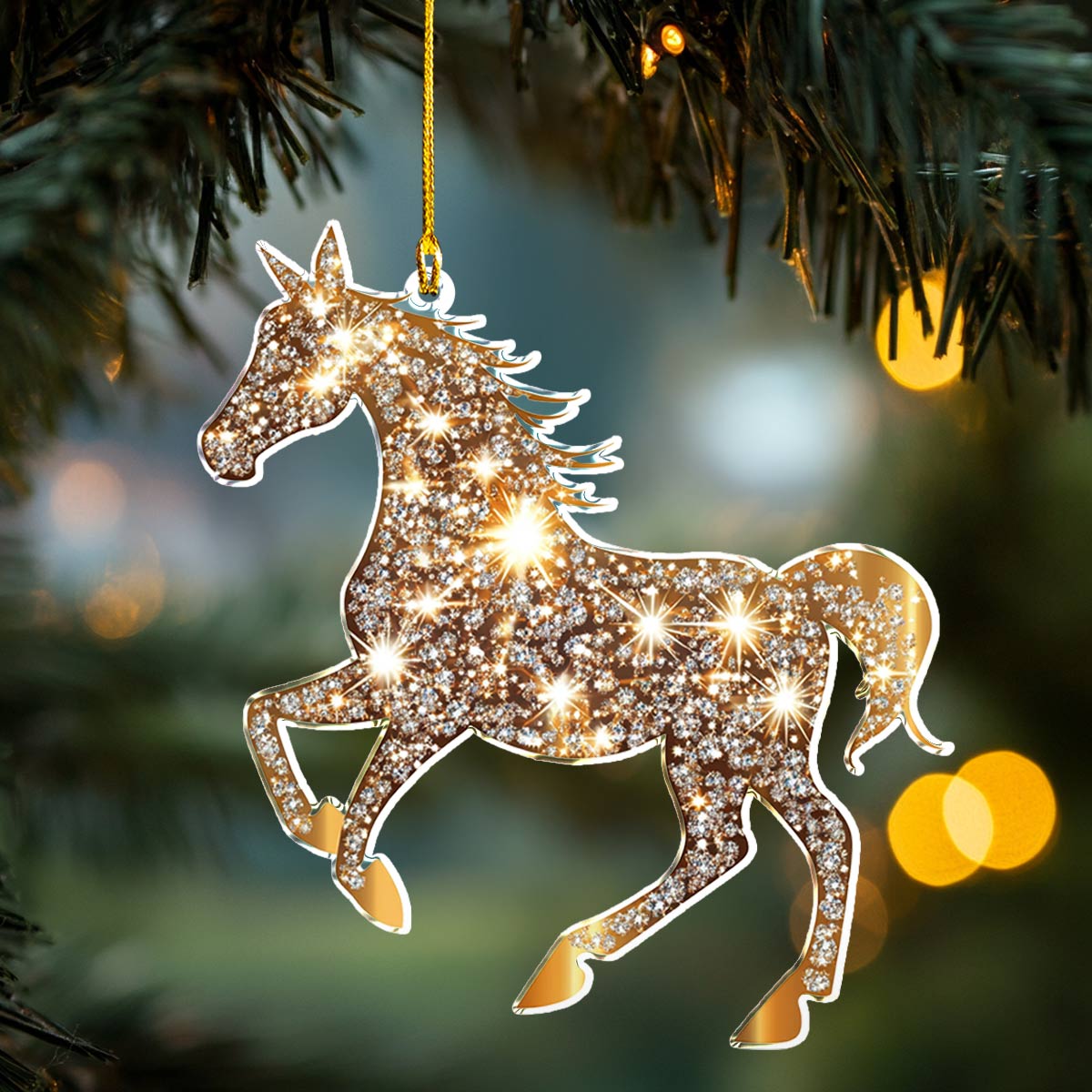 Acrylic Ornament Twinkling Unicorn Joyful Tree Ornament Collection