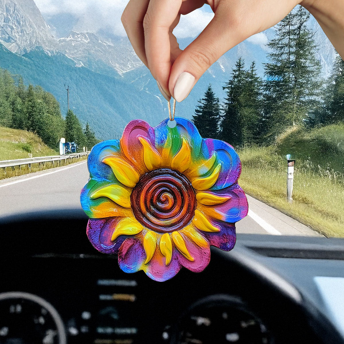 Acrylic Ornament Vibrant Sunflower Beautiful Ornament For Family