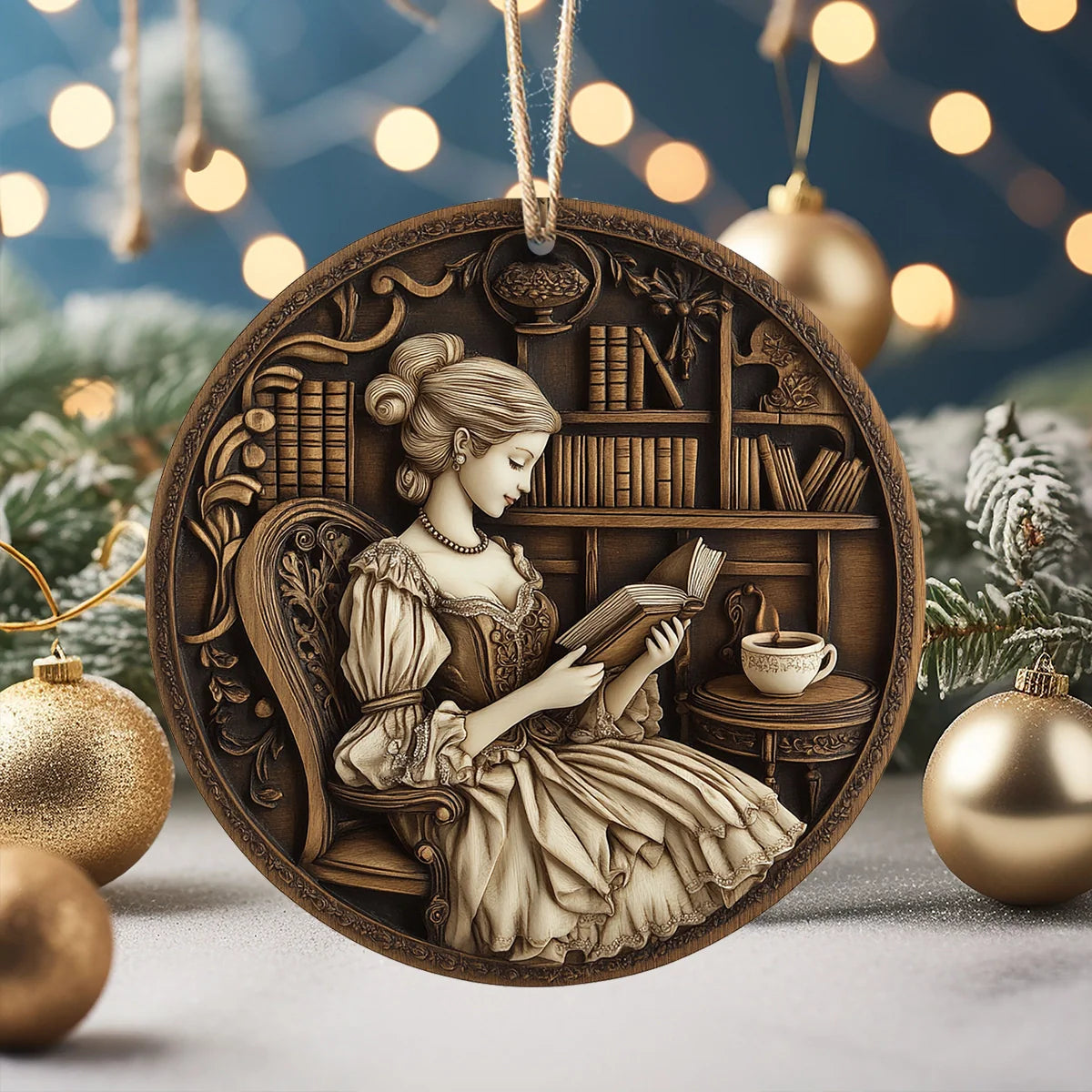 Acrylic Ornament Victorian Reading Nook Perfect Ornament Gift For Her
