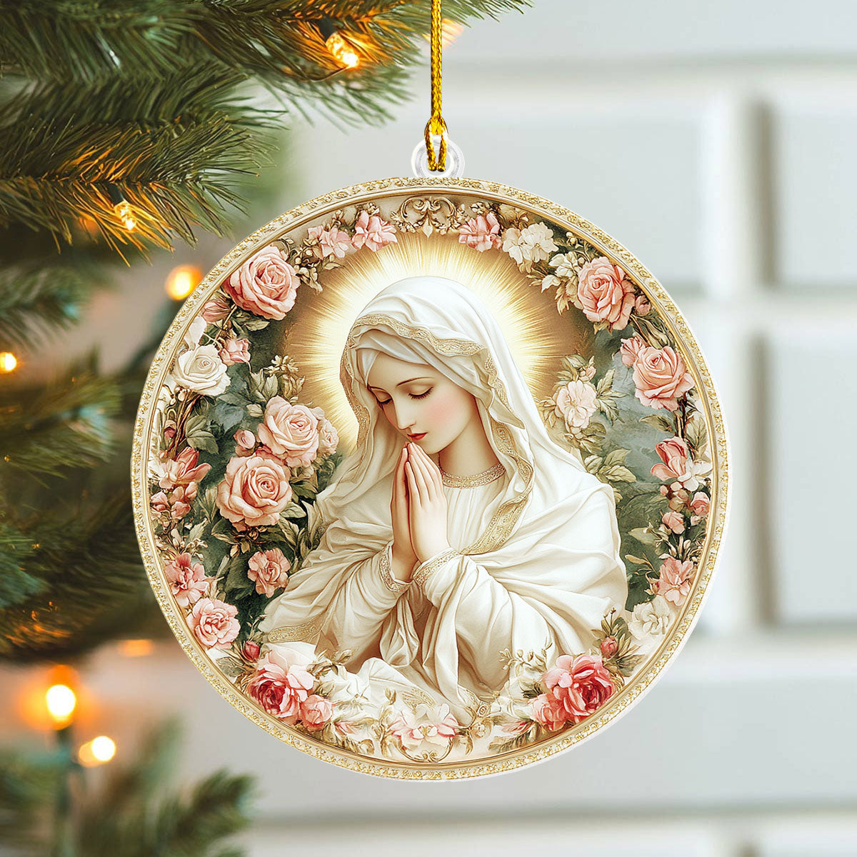 Acrylic Ornament Virgin Marys Grace Charming Personalized Ornament