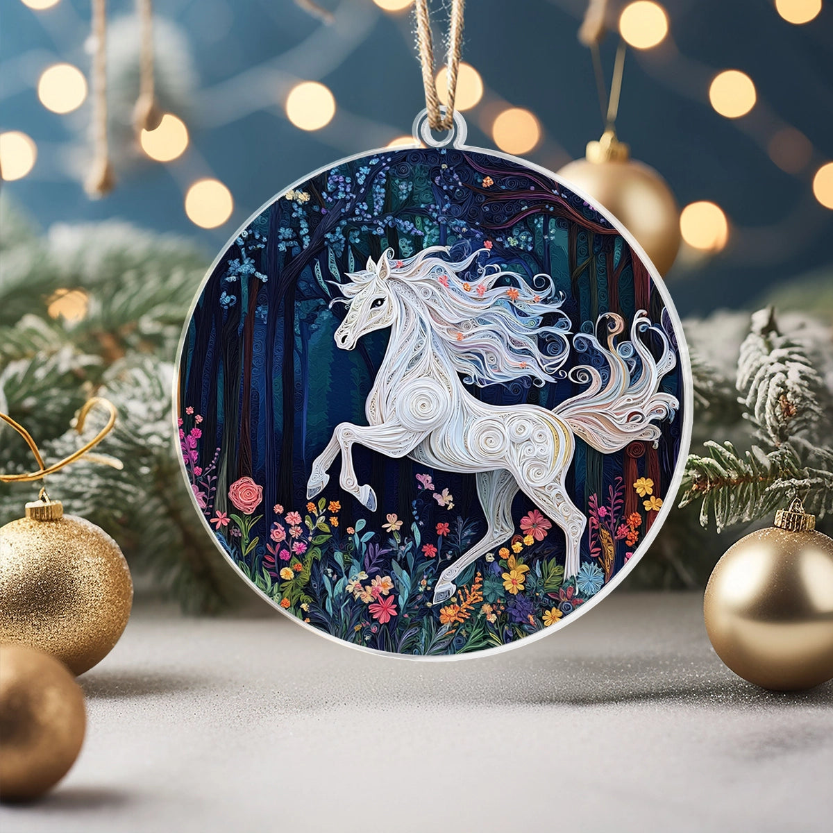 Acrylic Ornament Whimsical Horse Dream Memorable Merch Keepsake