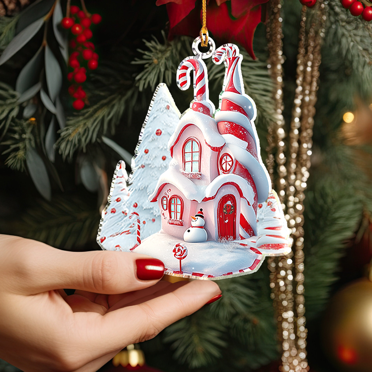 Acrylic Ornament Whimsical House Holiday Merch Collection