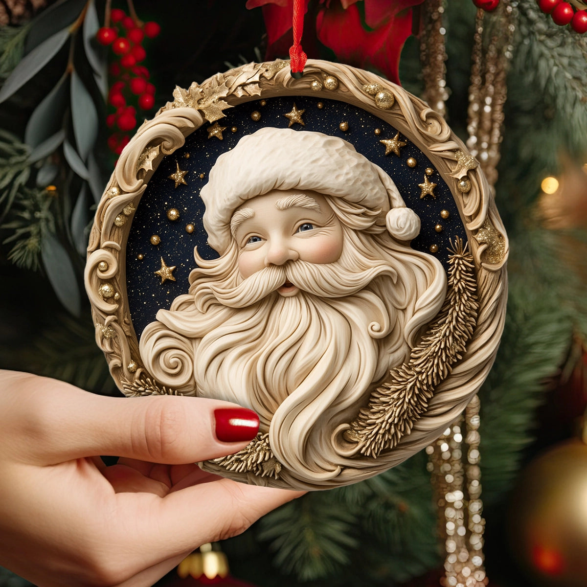 Acrylic Ornament Whimsical Santa Holiday Merch Decor Idea
