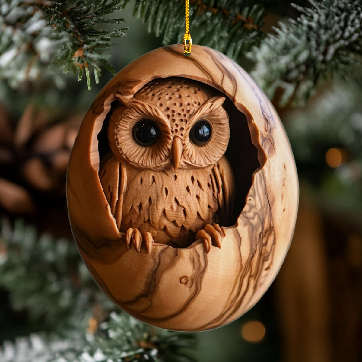 Acrylic Ornament Whimsical Woodland Owls Set Holiday Merch Collection