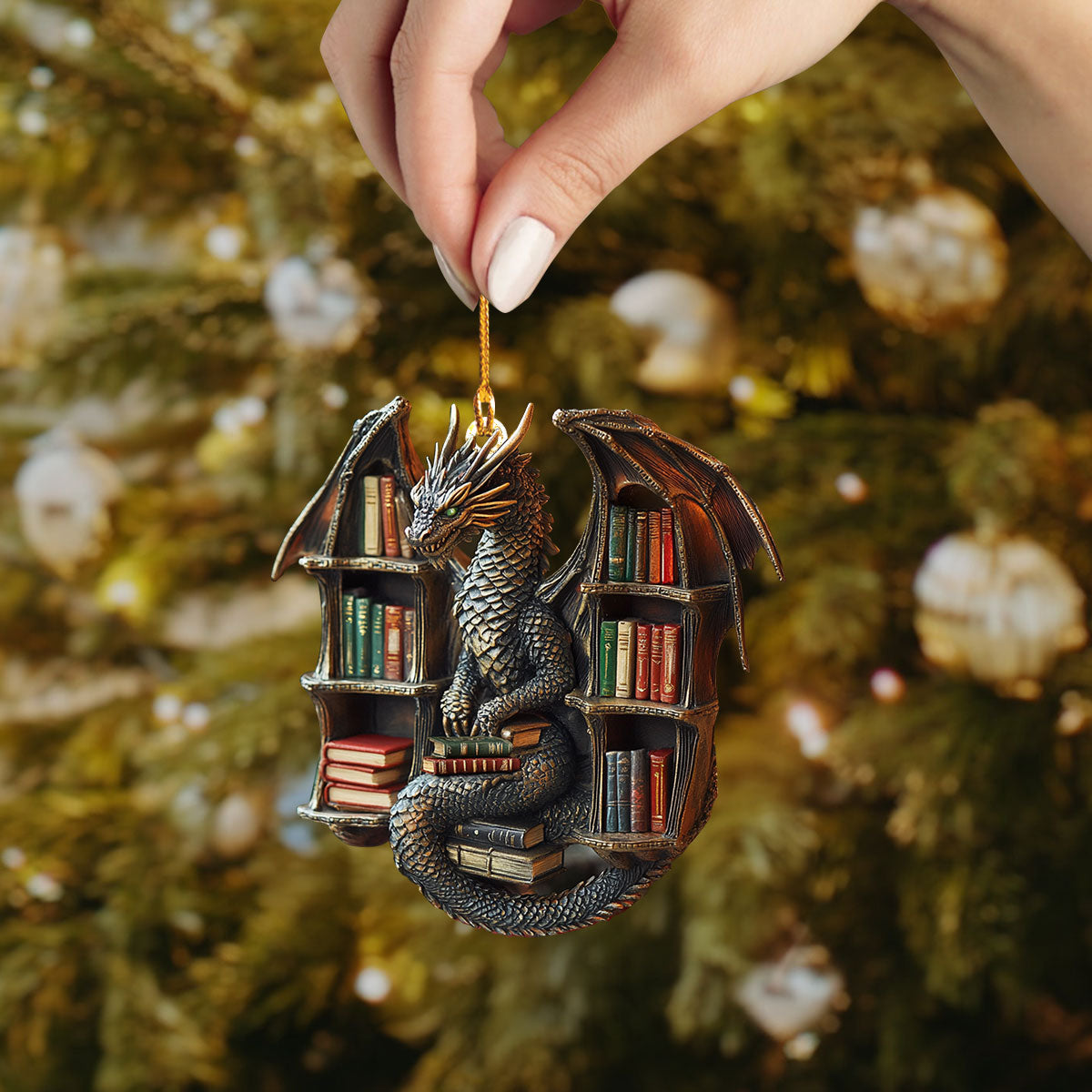 Acrylic Ornament Winged Book Keeper Lovely Ornament Gift For Him