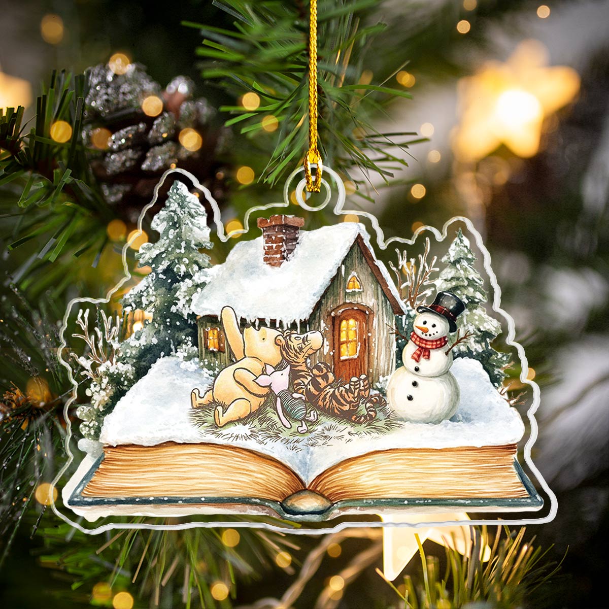 Acrylic Ornament Winnie Christmas Personalized Merch Gift Idea Must-Have Holiday Tree Ornament