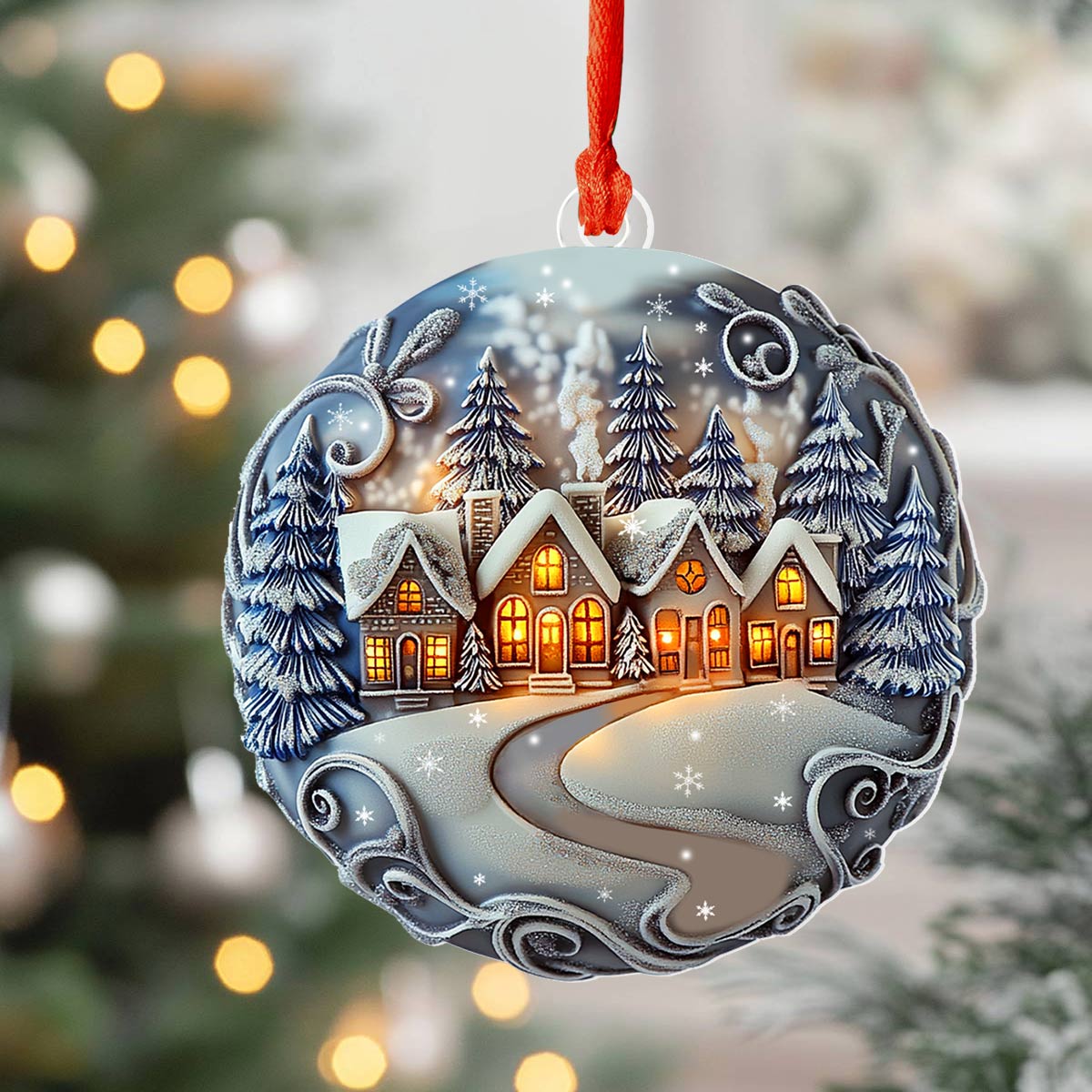 Acrylic Ornament Winter Night Must-Have Holiday Tree Ornament