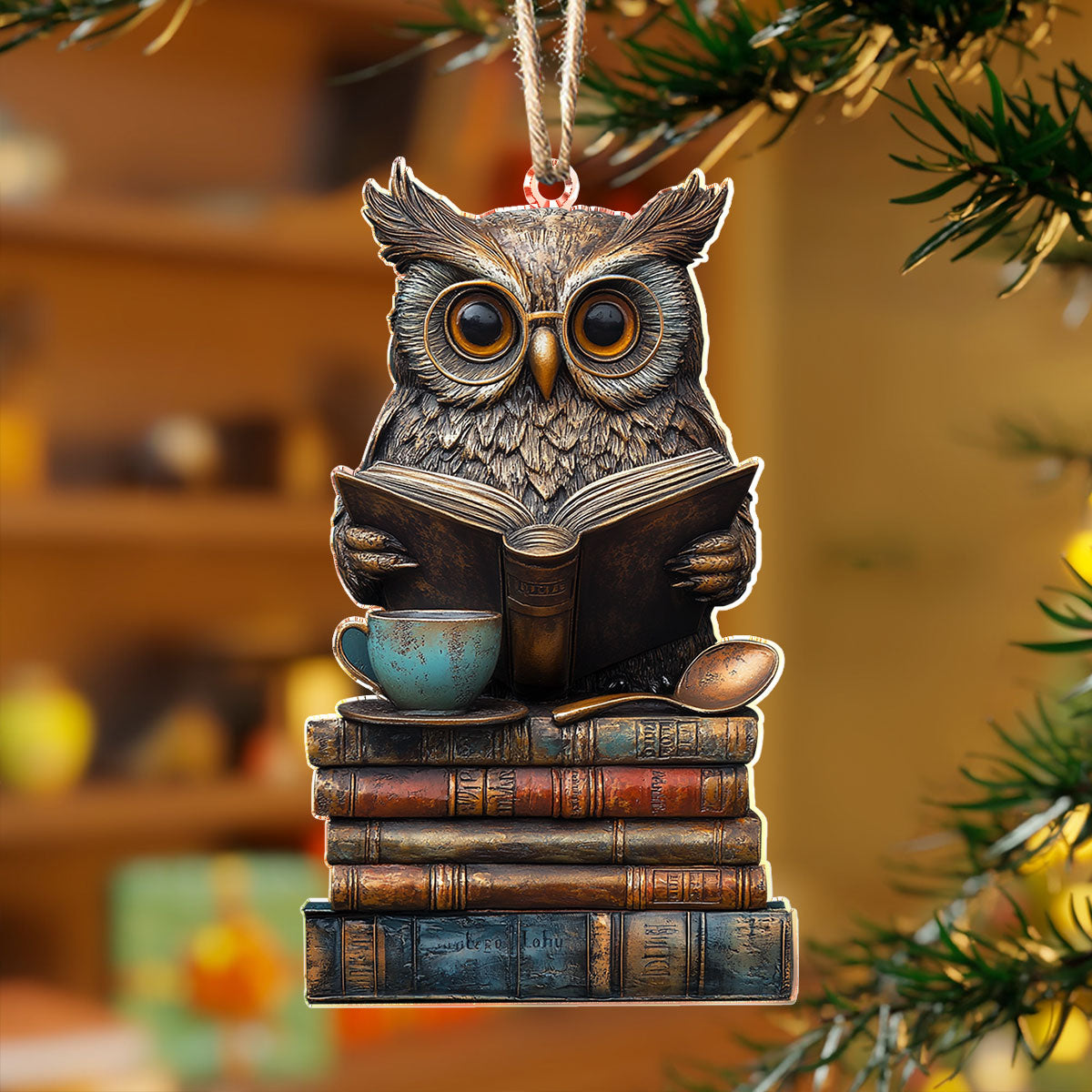Acrylic Ornament Wise Owl Bookish Adorable Ornament For Friends