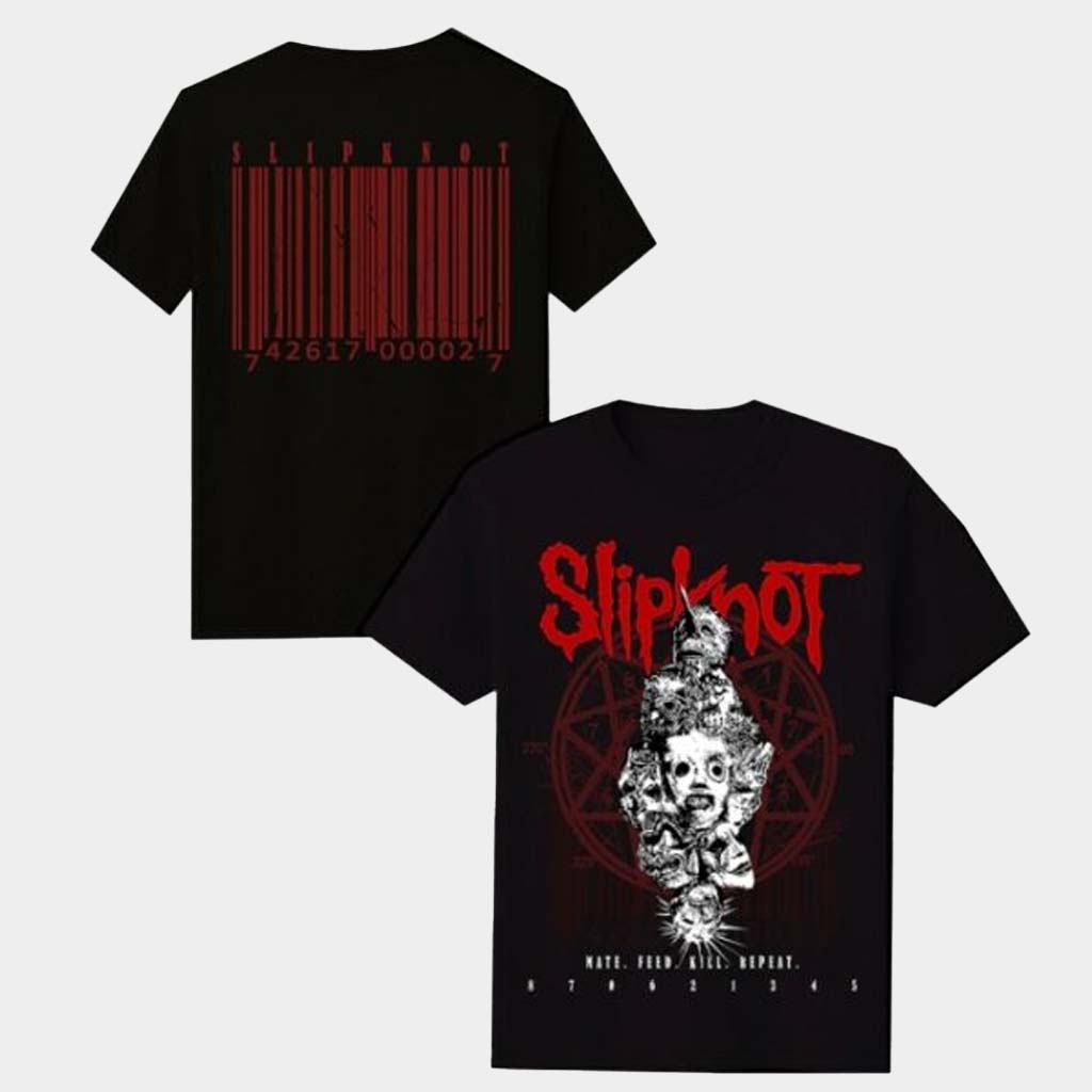 Ad Nauseam Clothes Merch Remera Slipknot Mate Feed Kill Repeat Shirt Slipknot Merch Dad Gifts