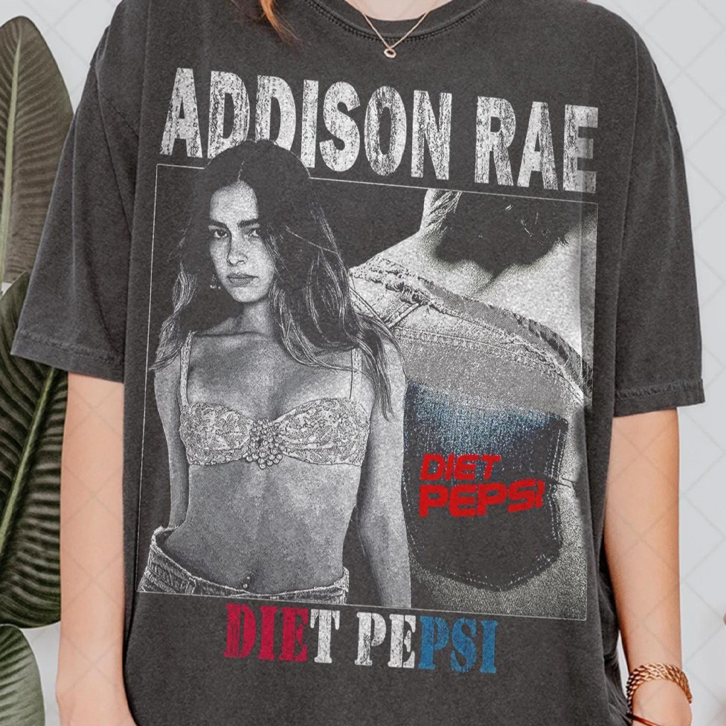 Addison Rae Merch Addison Rae Diet Pepsi T-Shirt Presents For Music Lovers