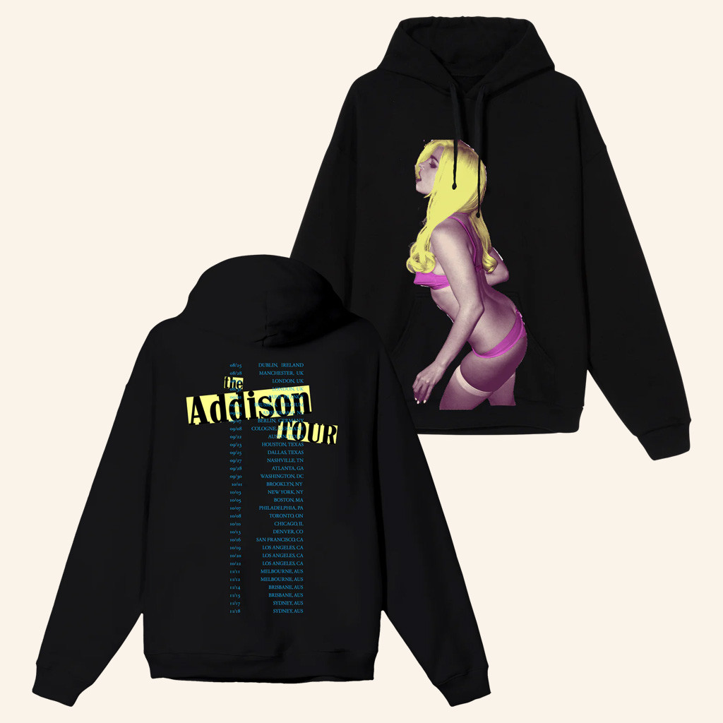 Addison Rae Merch Pop Art Hoodie The Addison Tour Hoodie Christmas Gifts For Music Fans