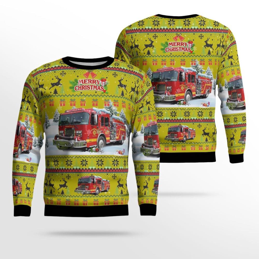 Addison Volunteer Fire Department Addison Pennsylvania Christmas AOP Ugly Sweater Xmas Unisex Sweater Christmas Gifts for Men Women