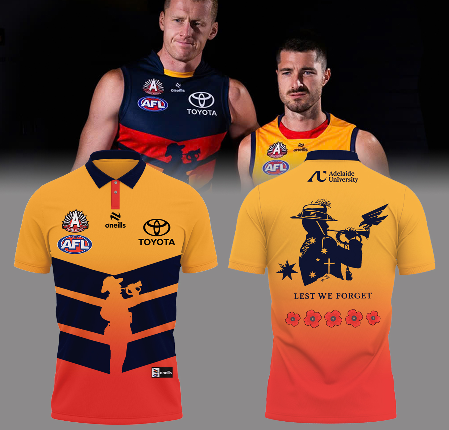 Adelaide Crows Anzac Day Polo T-Shirt Prensent For Fan