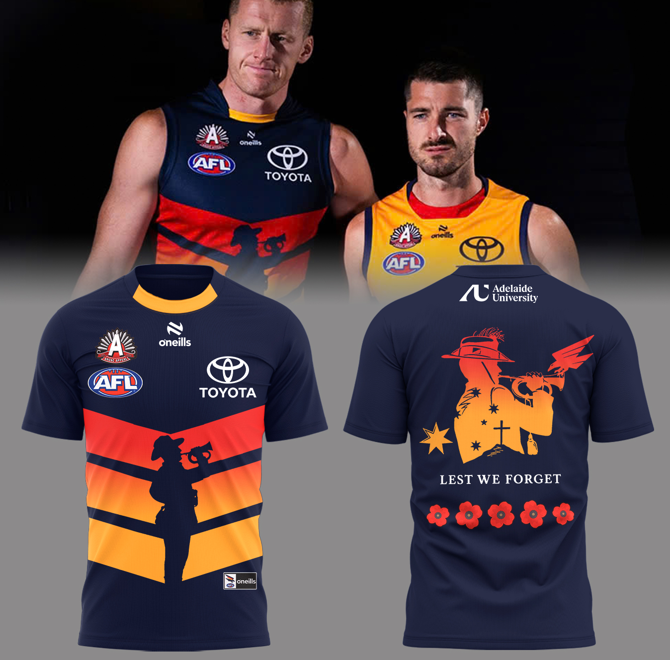 Adelaide Crows Anzac Day T-Shirt Unique Gifts For Fan