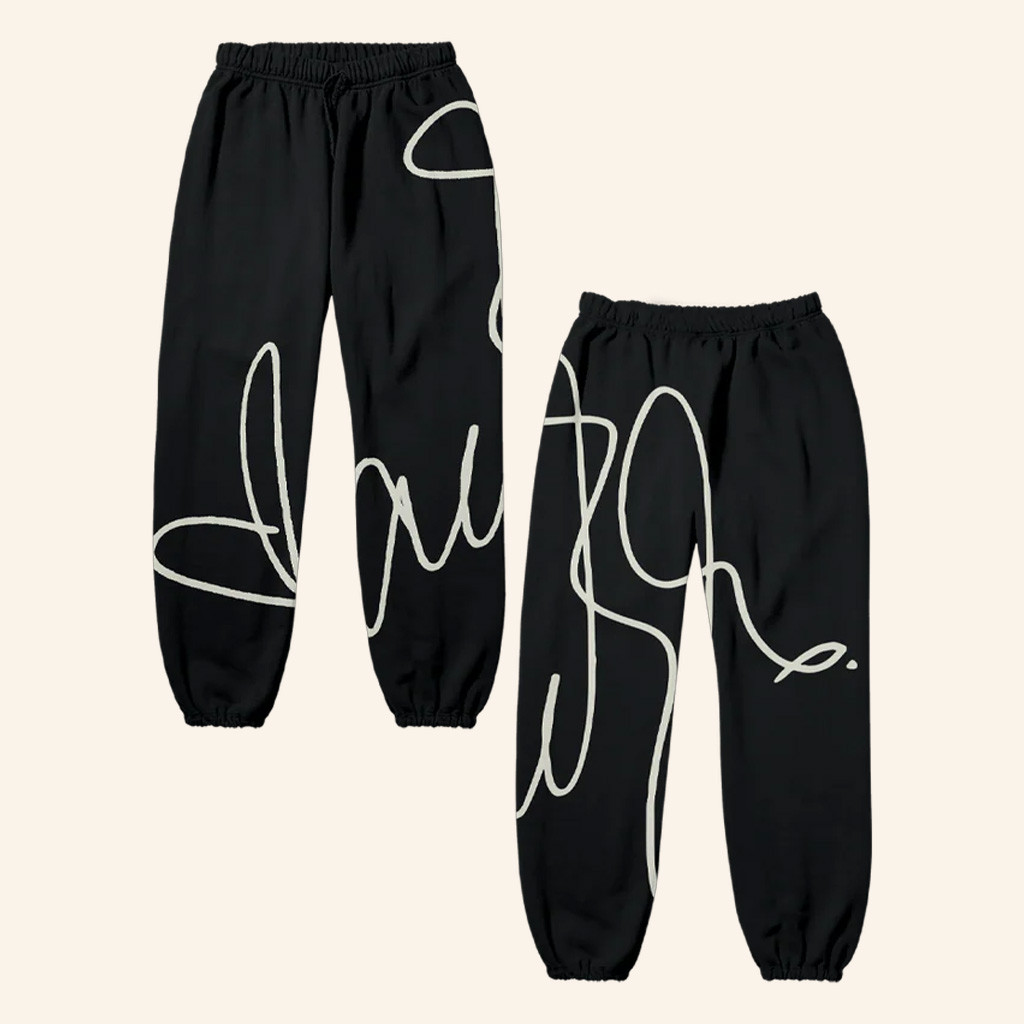 Adele Merch Black Signature Sweatpants Best Gifts For Music Lovers Adele Merch Black Signature Sweatpants Best Gifts For Music Lovers