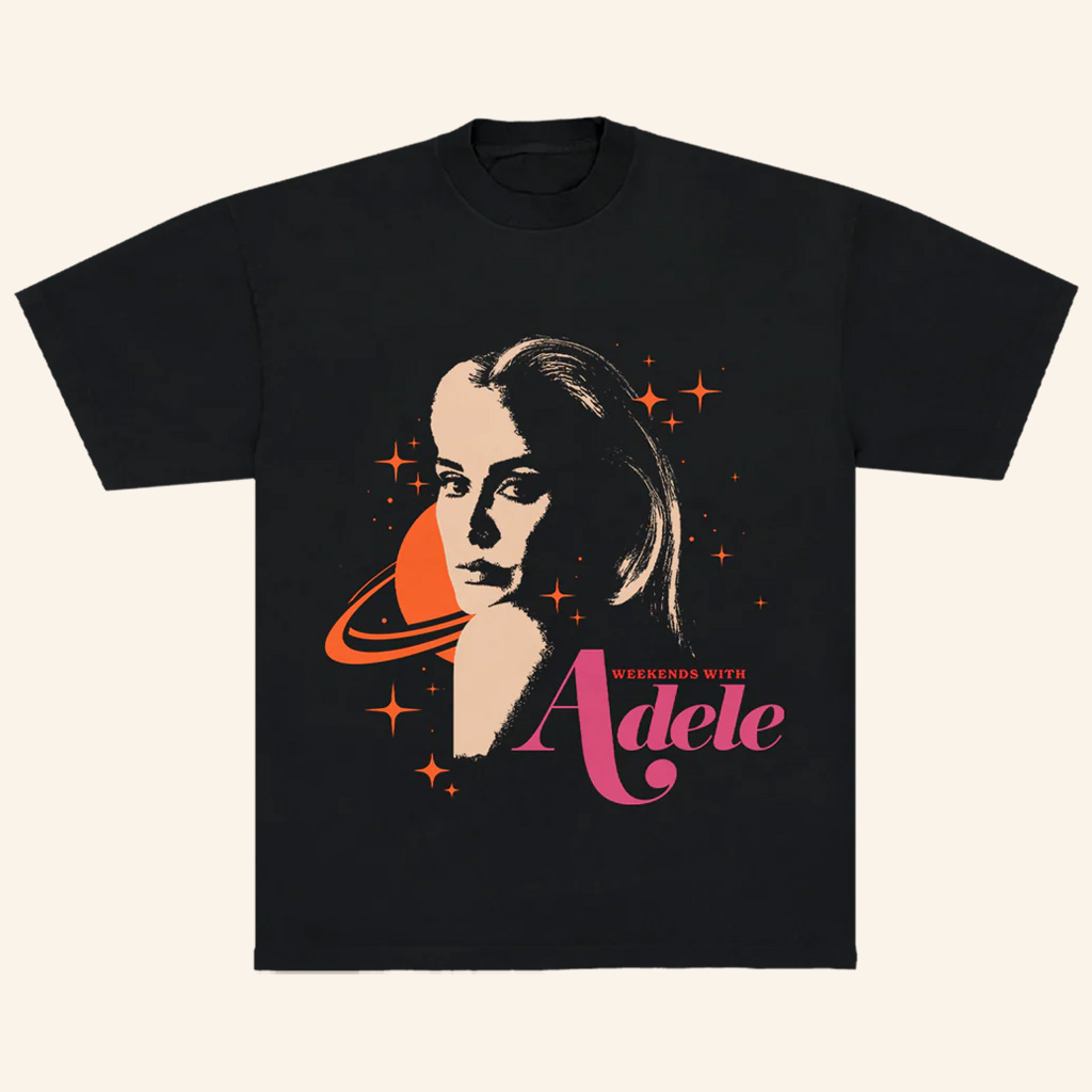 Adele Merch Weekends With Adele Saturn Photo T-Shirt Gifts For Music Fans Adele Merch Weekends With Adele Saturn Photo T-Shirt Gifts For Music Fans
