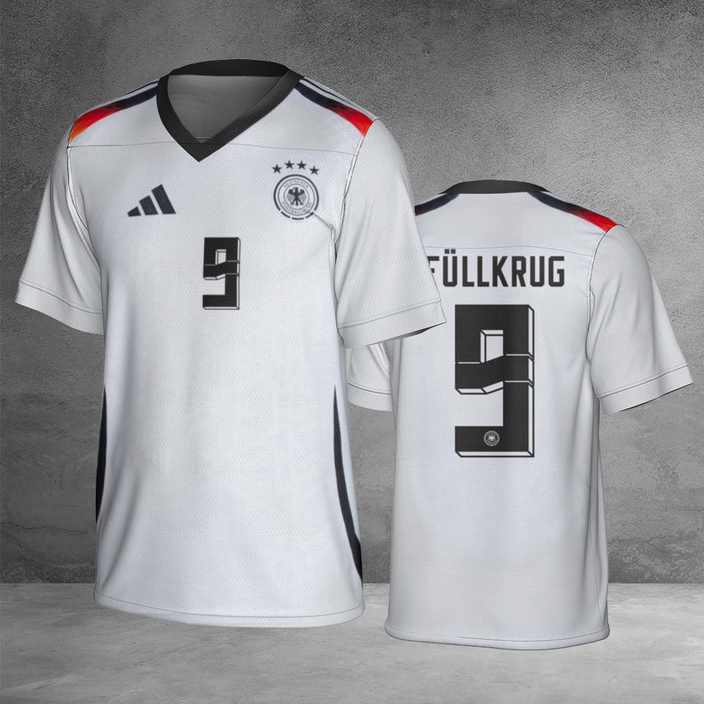 Adidas Germany Home Fuullkrug 9 2024-2025 Jersey Gifts For Football Fan
