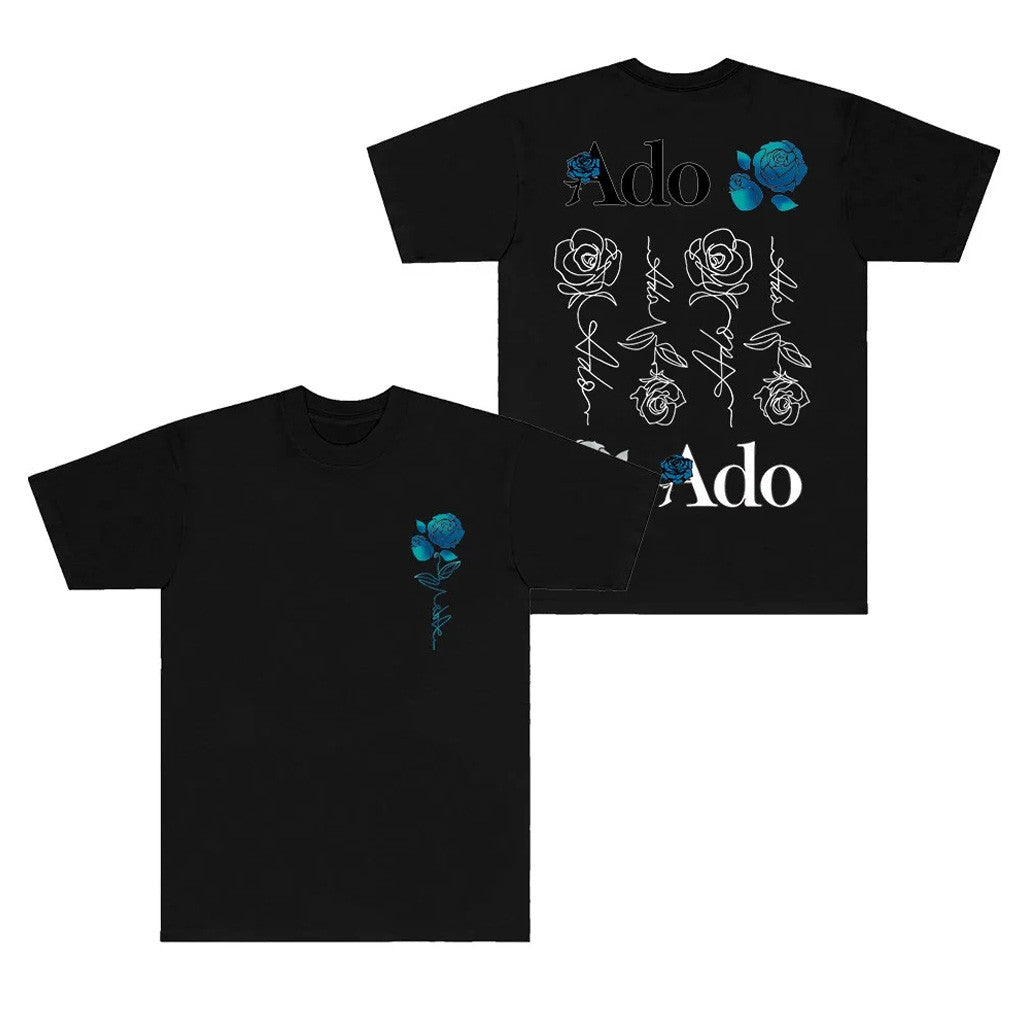Ado Hibana Merch Ado Blue Rose Logo T-Shirts Hibana World Tour 2025 Merch Tees Ado Hibana Merch Ado Blue Rose Logo T-Shirts Hibana World Tour 2025 Merch Tees
