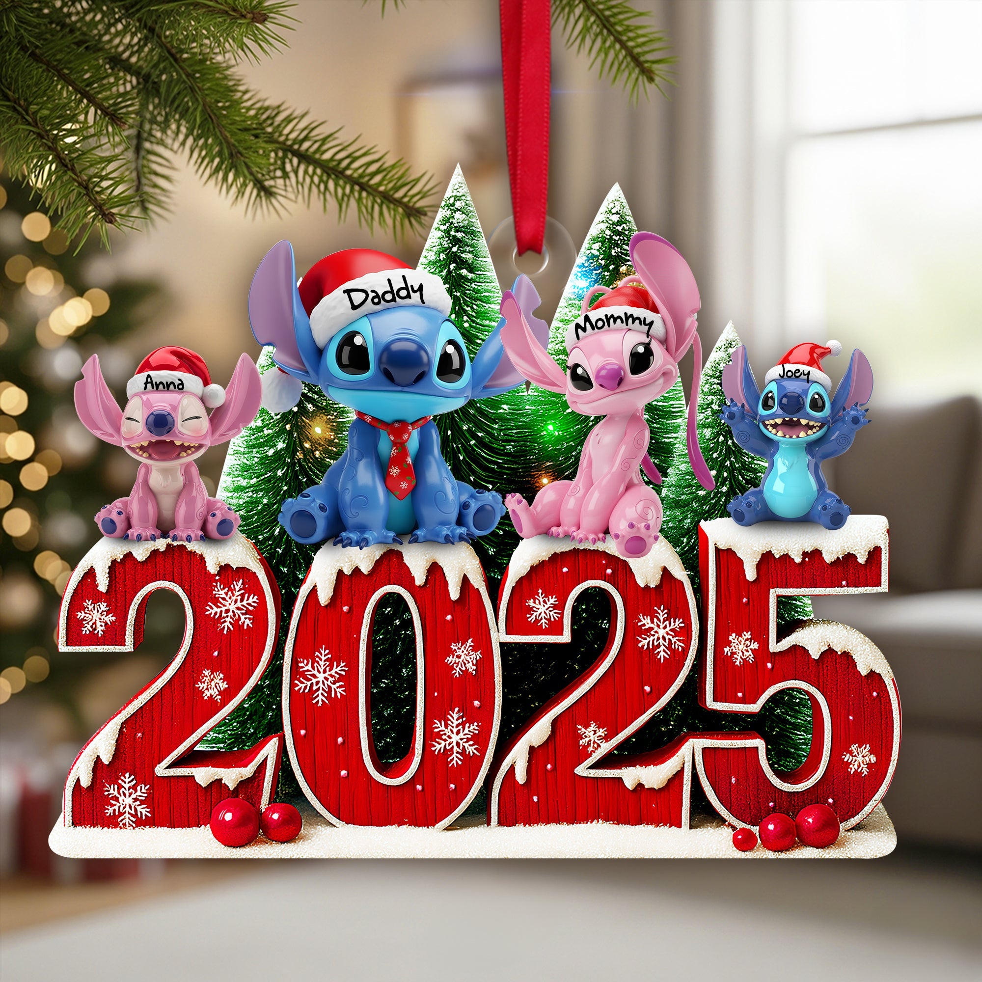 Adorable Alien Family Ornament - Personalized Christmas Gifts For Family - Holiday Season Gift Idea