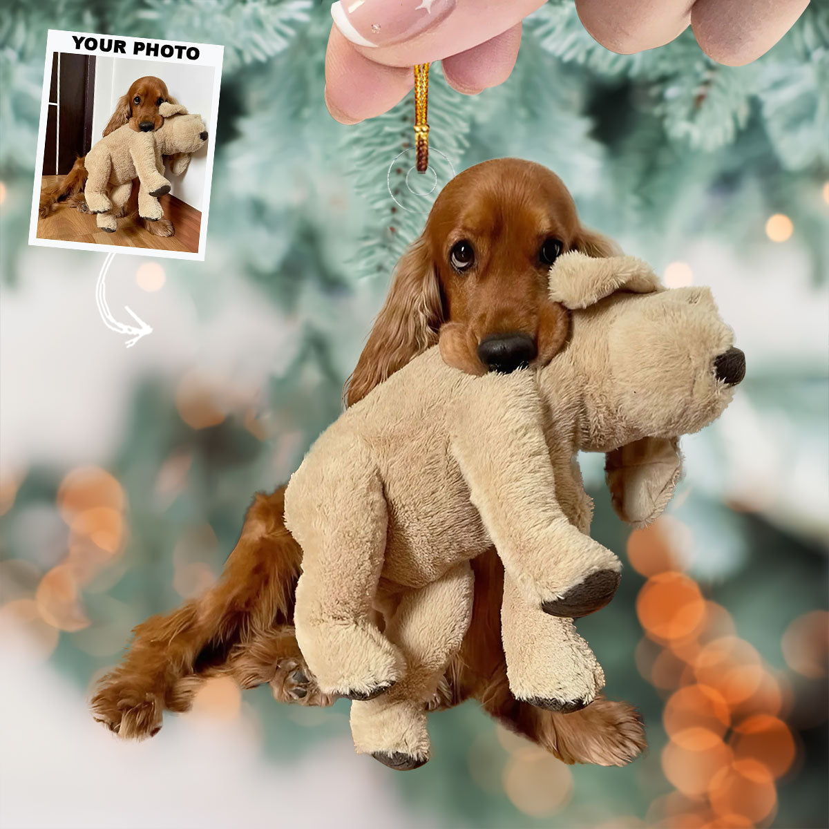 Adorable Baby Bliss Personalized Photo Mica Ornament Christmas Gift For Dog Lovers Dog