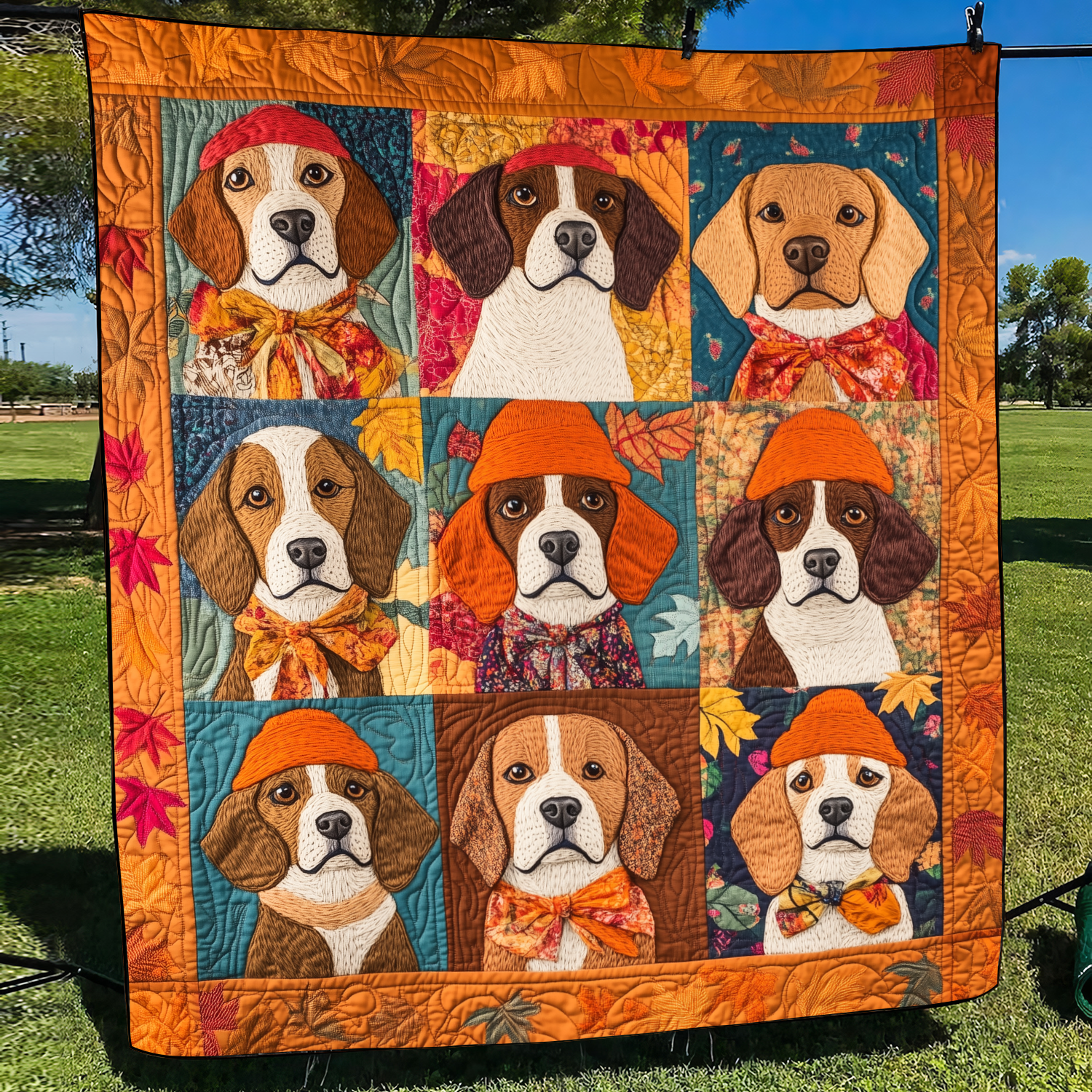 Adorable Beagle Quilted Blanket Cute Blankets For Bed