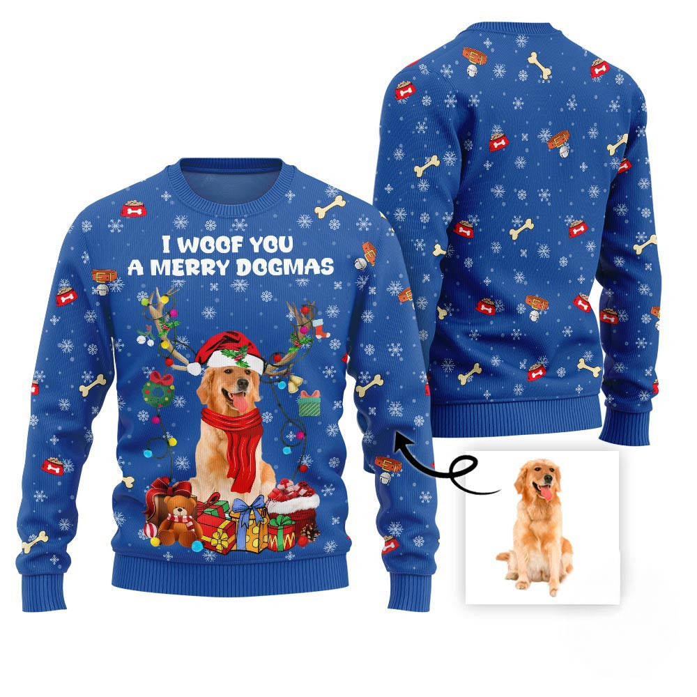 Adorable Custom Dog Ugly Christmas Sweater Cute Sweaters For Christmas
