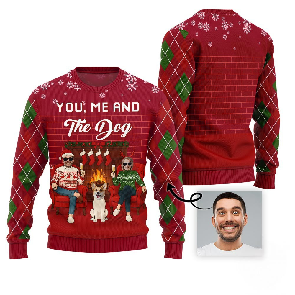 Adorable Custom Face Xmas Sweater Christmas Sweater Gift
