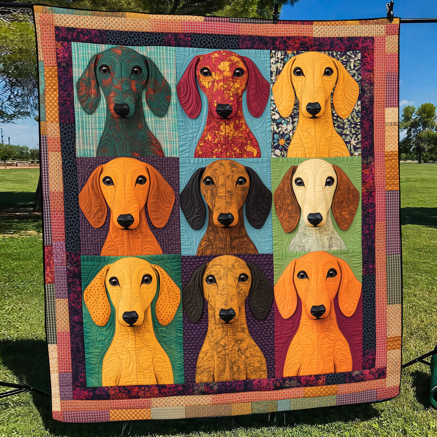 Adorable Dachshund Quilted Blanket Best Christmas Gifts For Dog Lovers