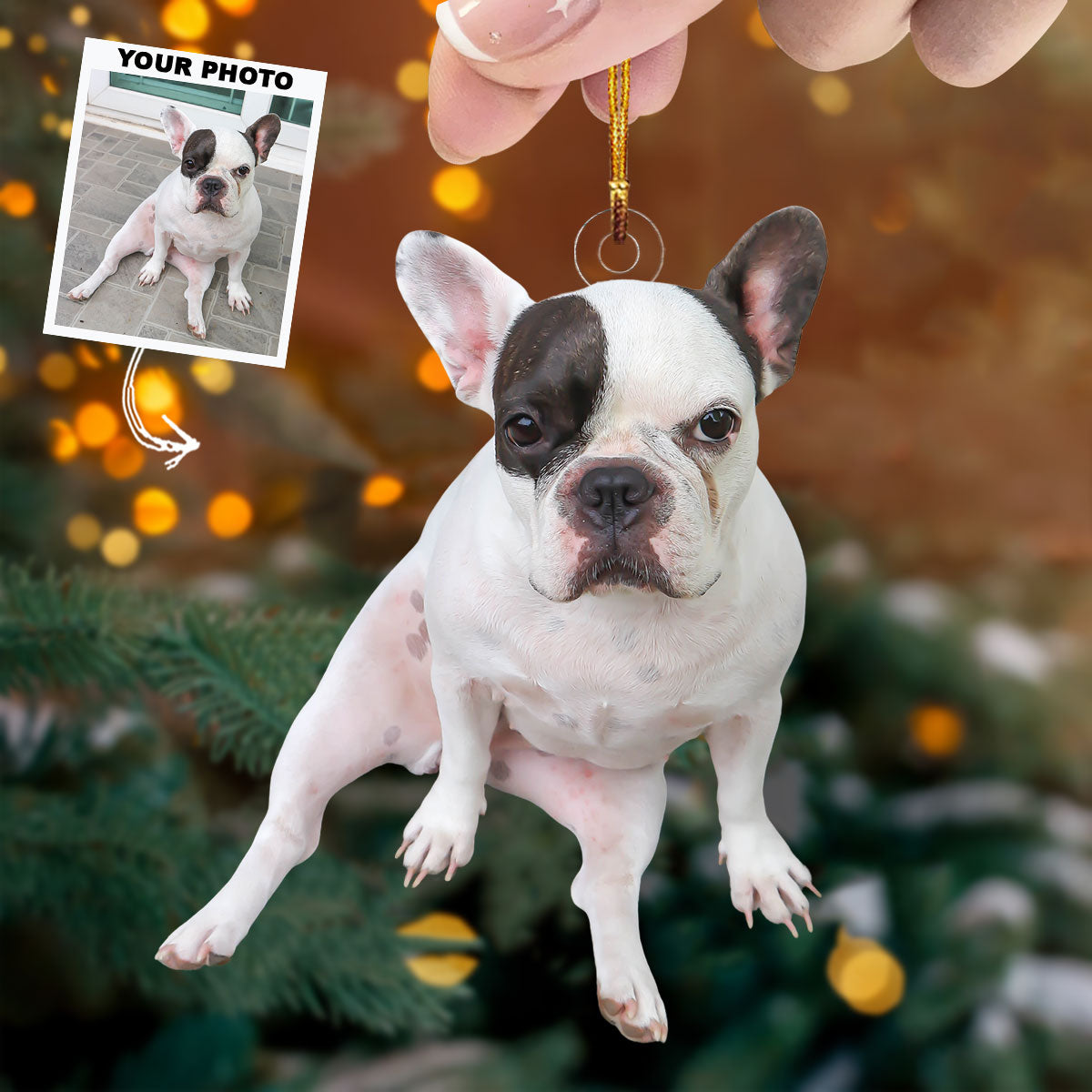Adorable Dog Moment Personalized Photo Mica Ornament Christmas Gift For Dog Lovers Dog
