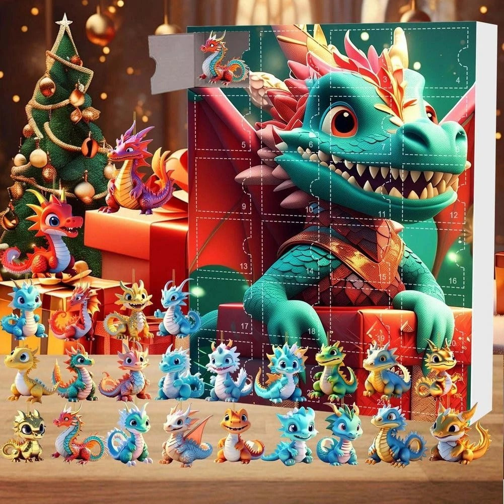 Adorable Dragon Advent Calendar 2025 Christmas Decor Xmas Advent Calendar Dragon Lover Gifts
