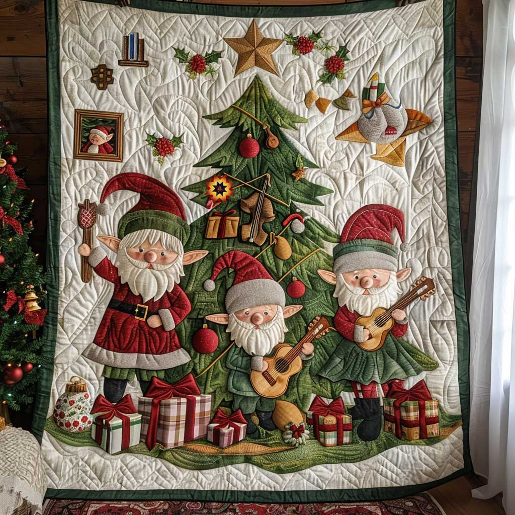Adorable Gnome Christmas Quilt Blanket Couch Blanket Awesome Mother's Day Gifts For Mom