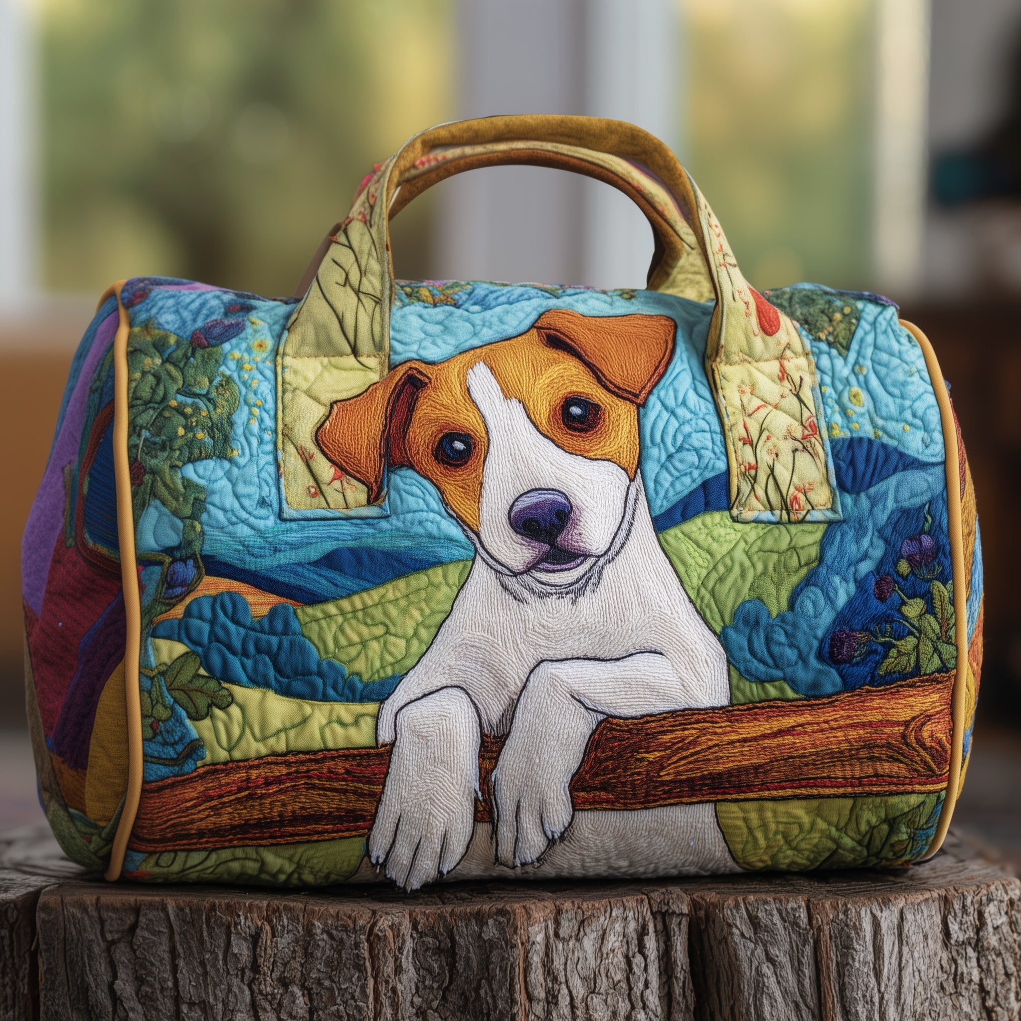 Adorable Jack Russell Quilted Duffle Bag Gift For Him