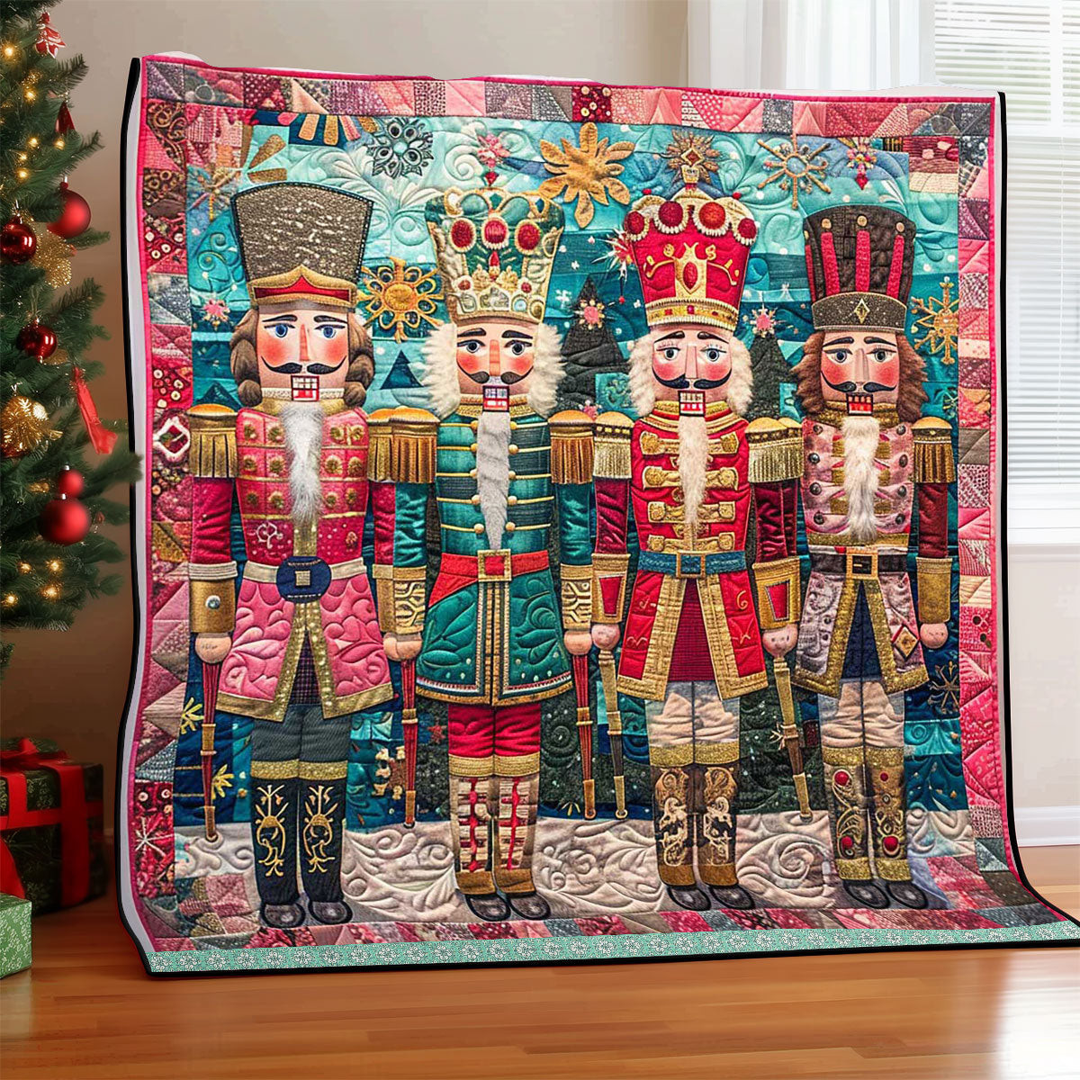 Adorable Nutcracker Christmas Quilt Blanket Throw Blankets For Couch Gifts For Mom From Daughter