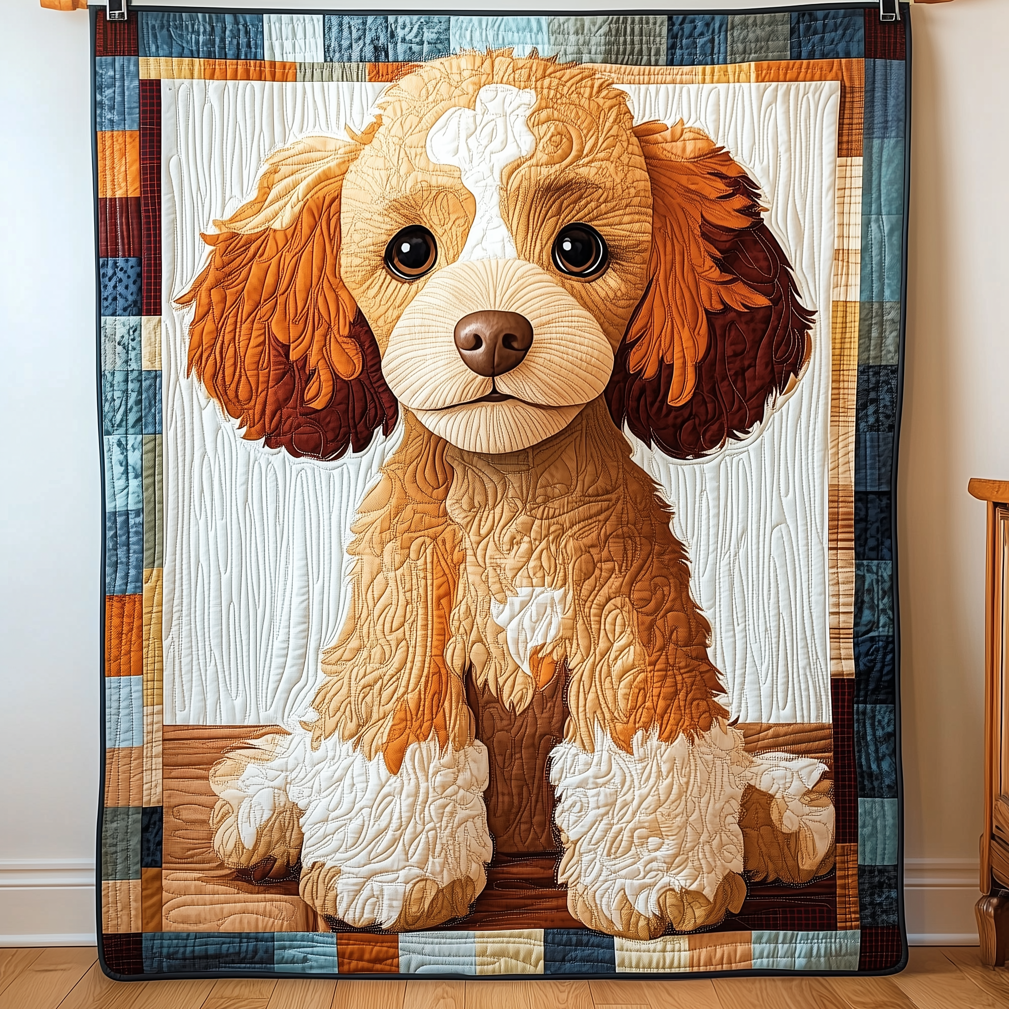 Adorable Poodle Dog Friendly Quilted Blanket Lovely Pet Presents For Poodle Lovers