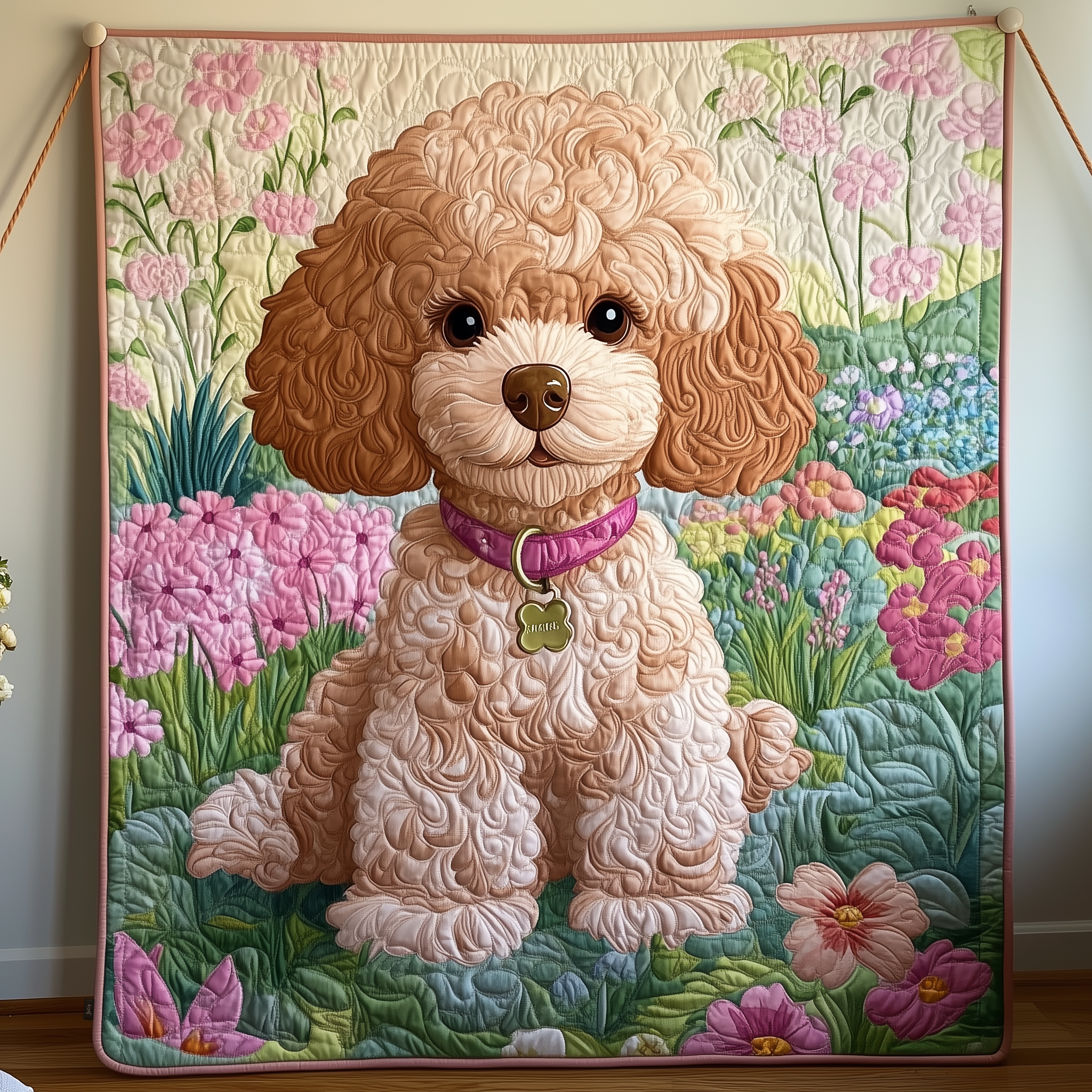 Adorable Poodle Quilted Blanket Christmas Throw Poodle Gifts For Dog Lovers